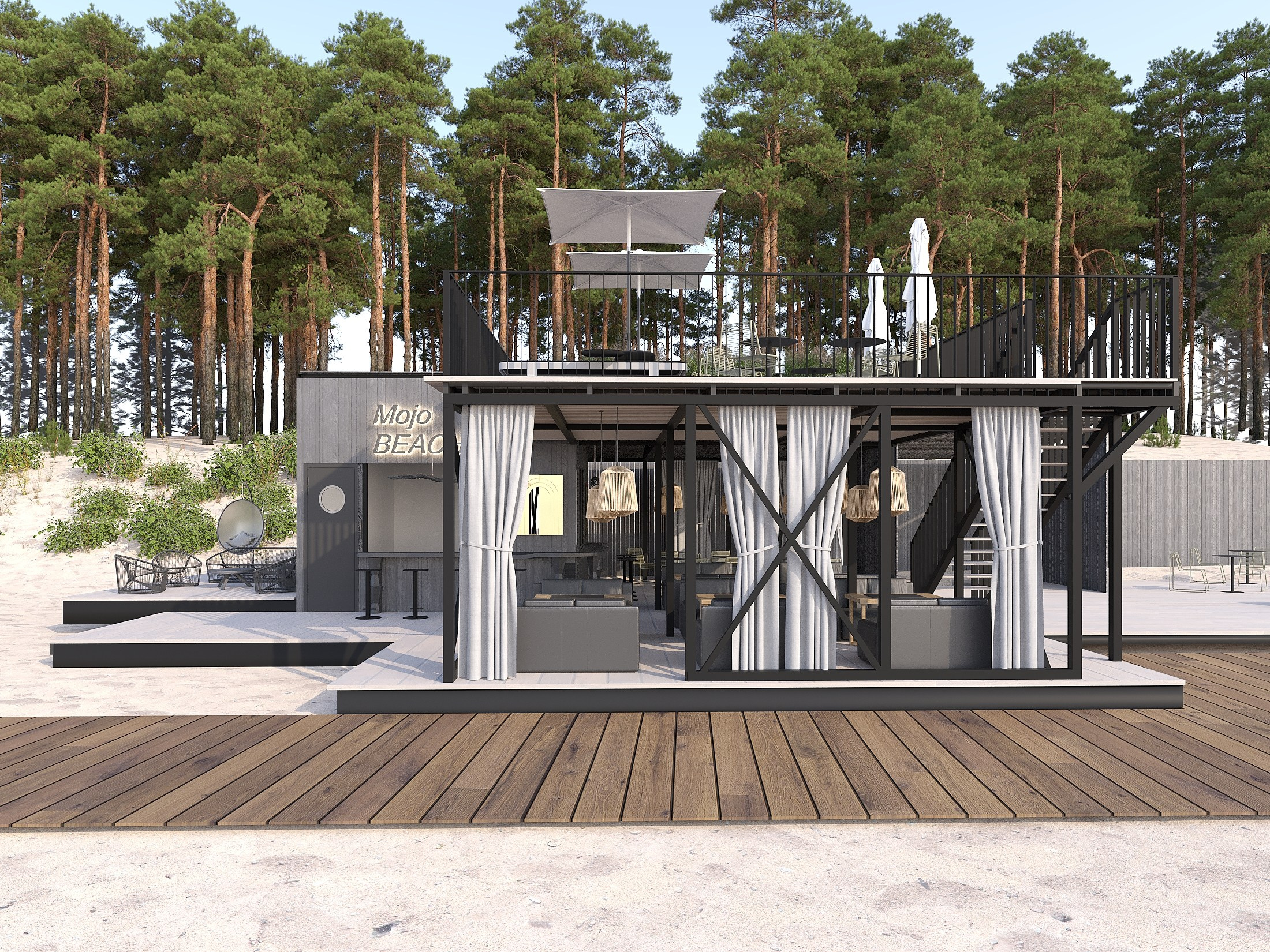 Mojo Beach. Дизайнер интерьера Макаренко Ирина, Новосибирск