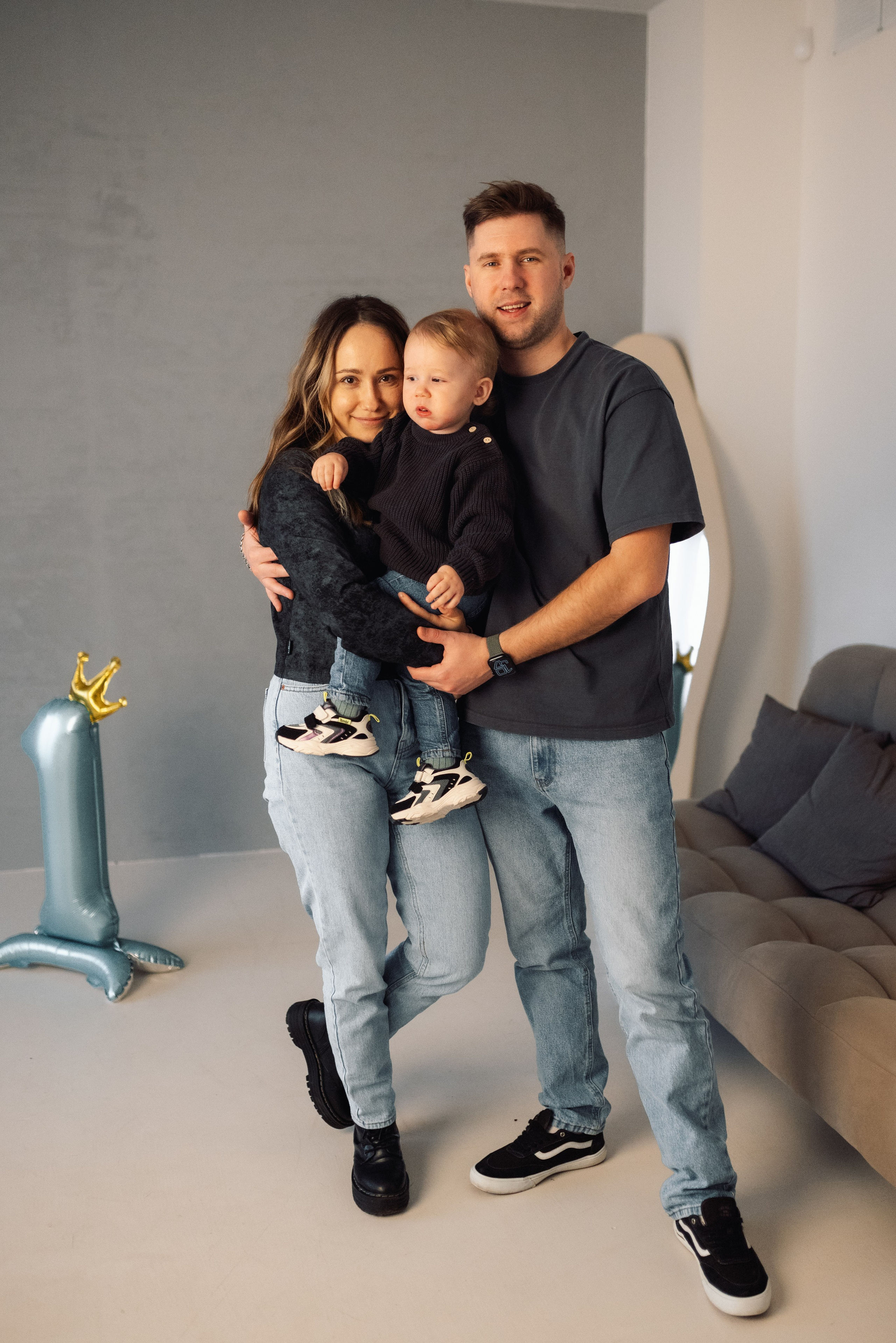 Годовасие с мамой и папой. Семейный и детский фотограф в Щелково Алена Дробот