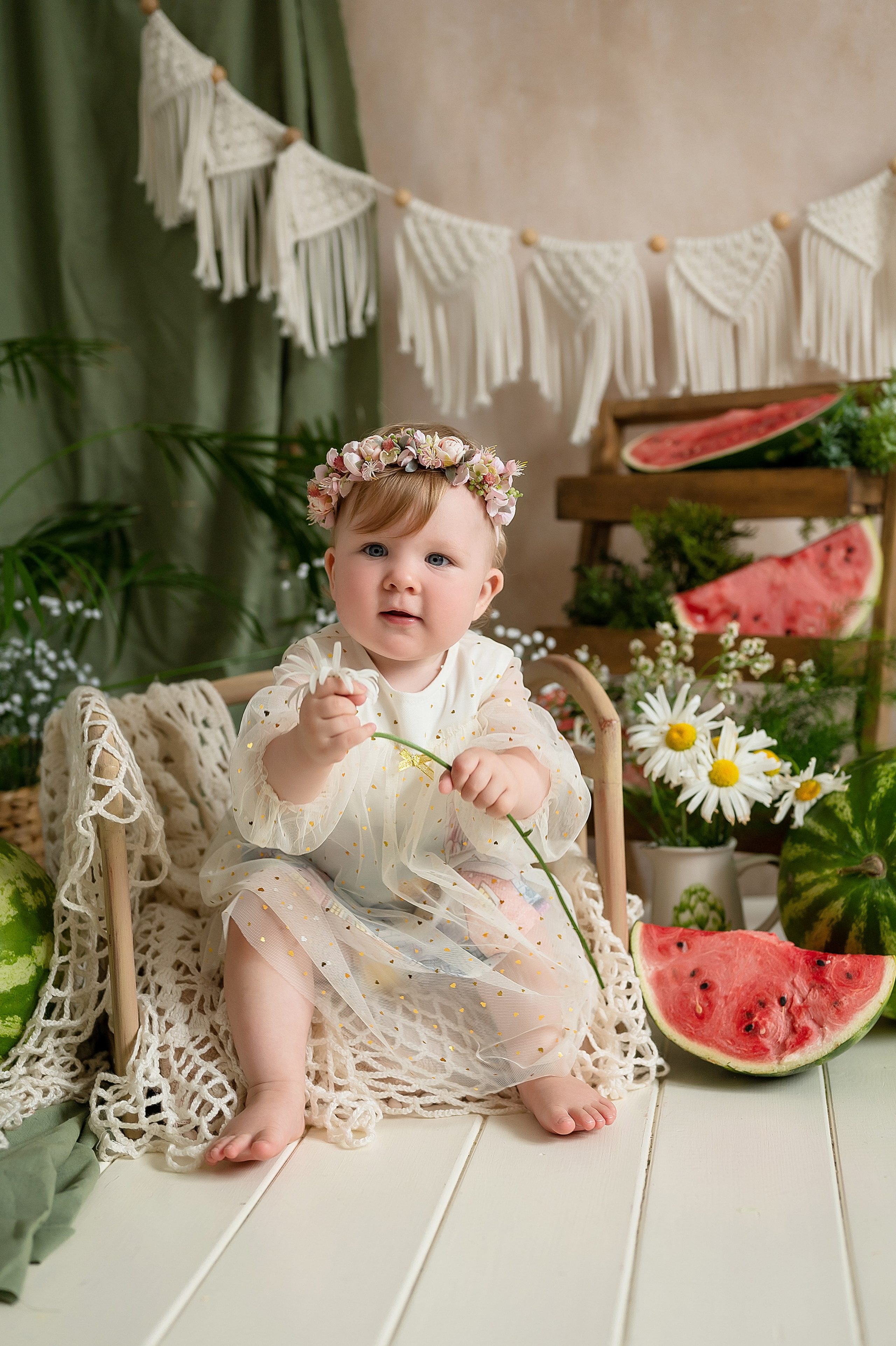 Машеньке Годик. Детский и семейный фотограф в Красноярске. Фотосессии новорожденных малышей до 1 месяца