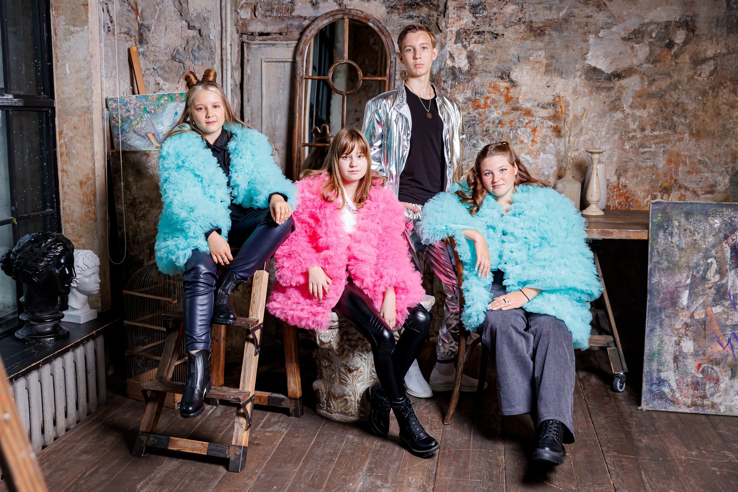 Студийная съёмка для вокальной студии «Звёздочка». Семейный и детский фотограф Комина Елена, Власиха, Одинцово