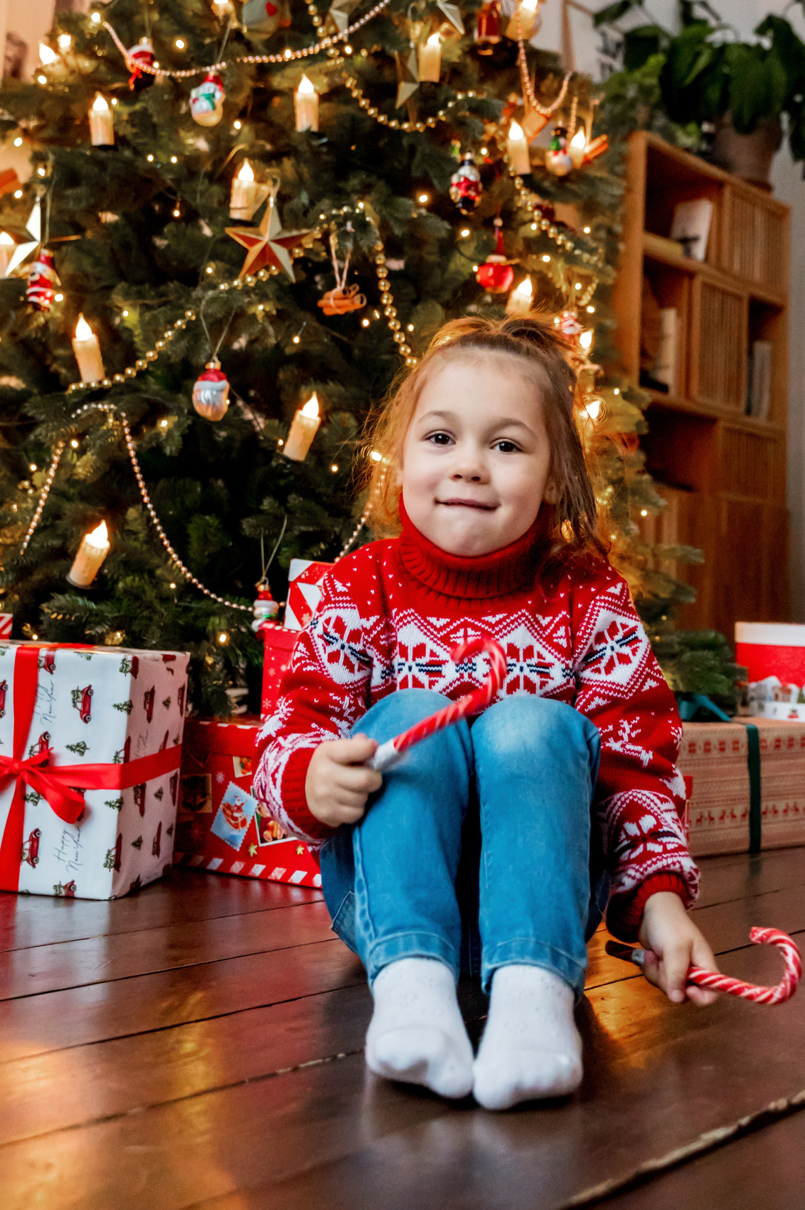 Новогодняя съёмка для мамы и дочки