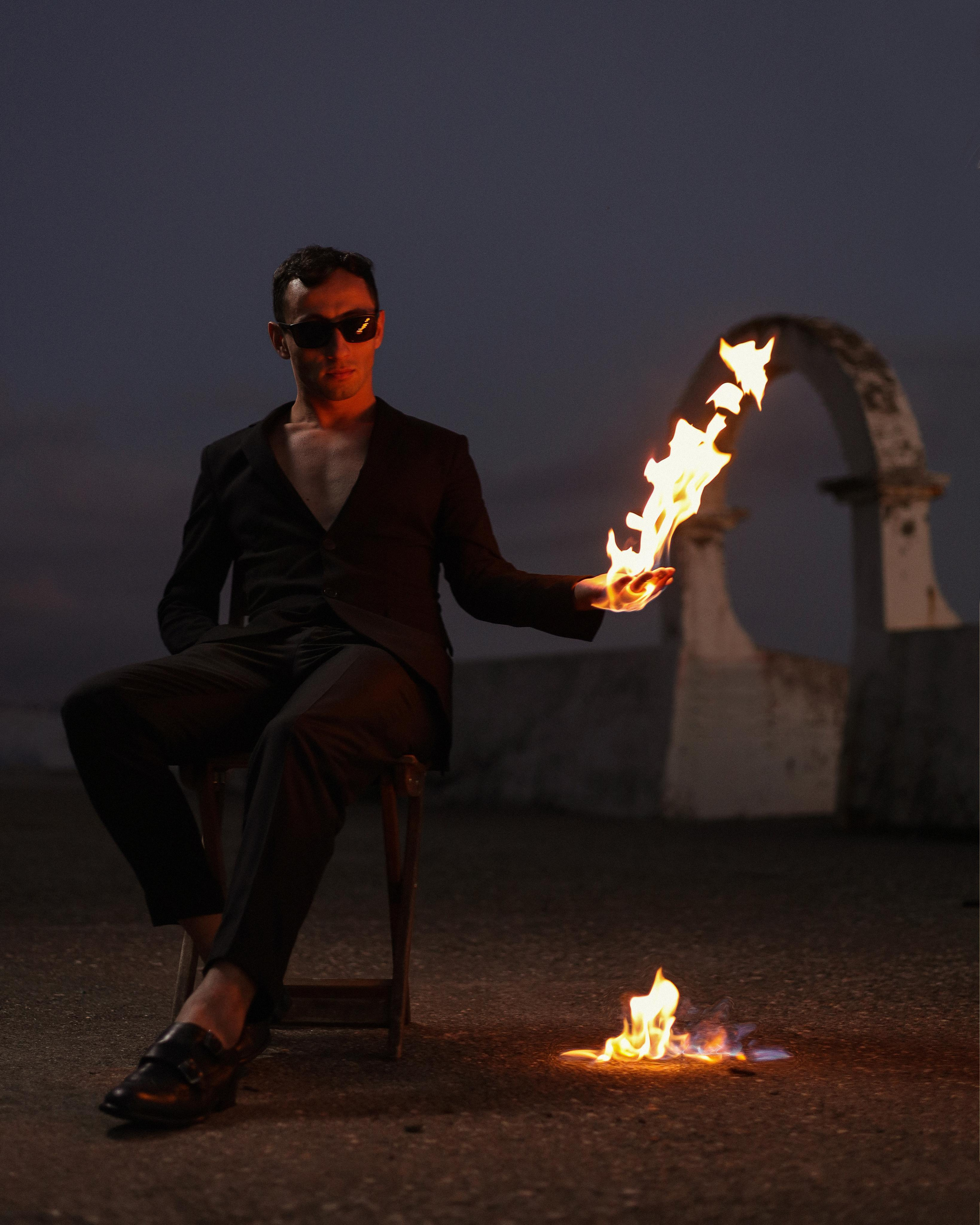 съемка с огнем в Сочи