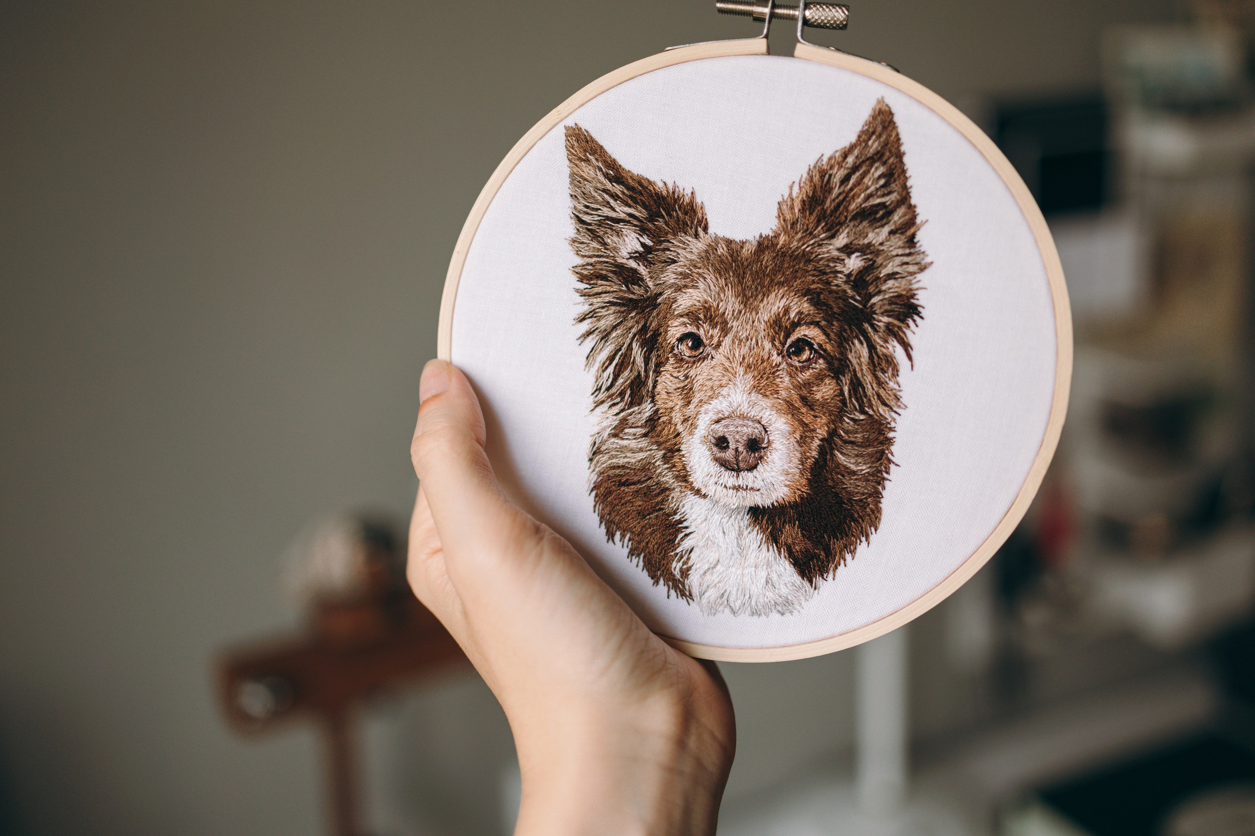 Портфолио. Портретная вышивка питомцев