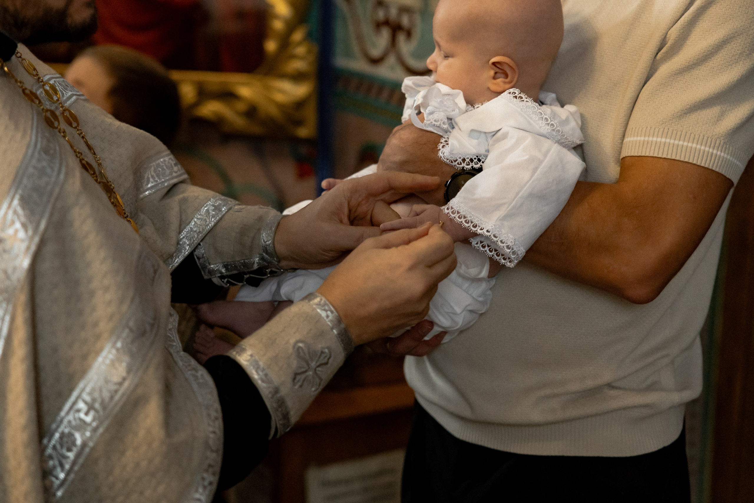 Крещение Ивана в часовне Серафима Саровского