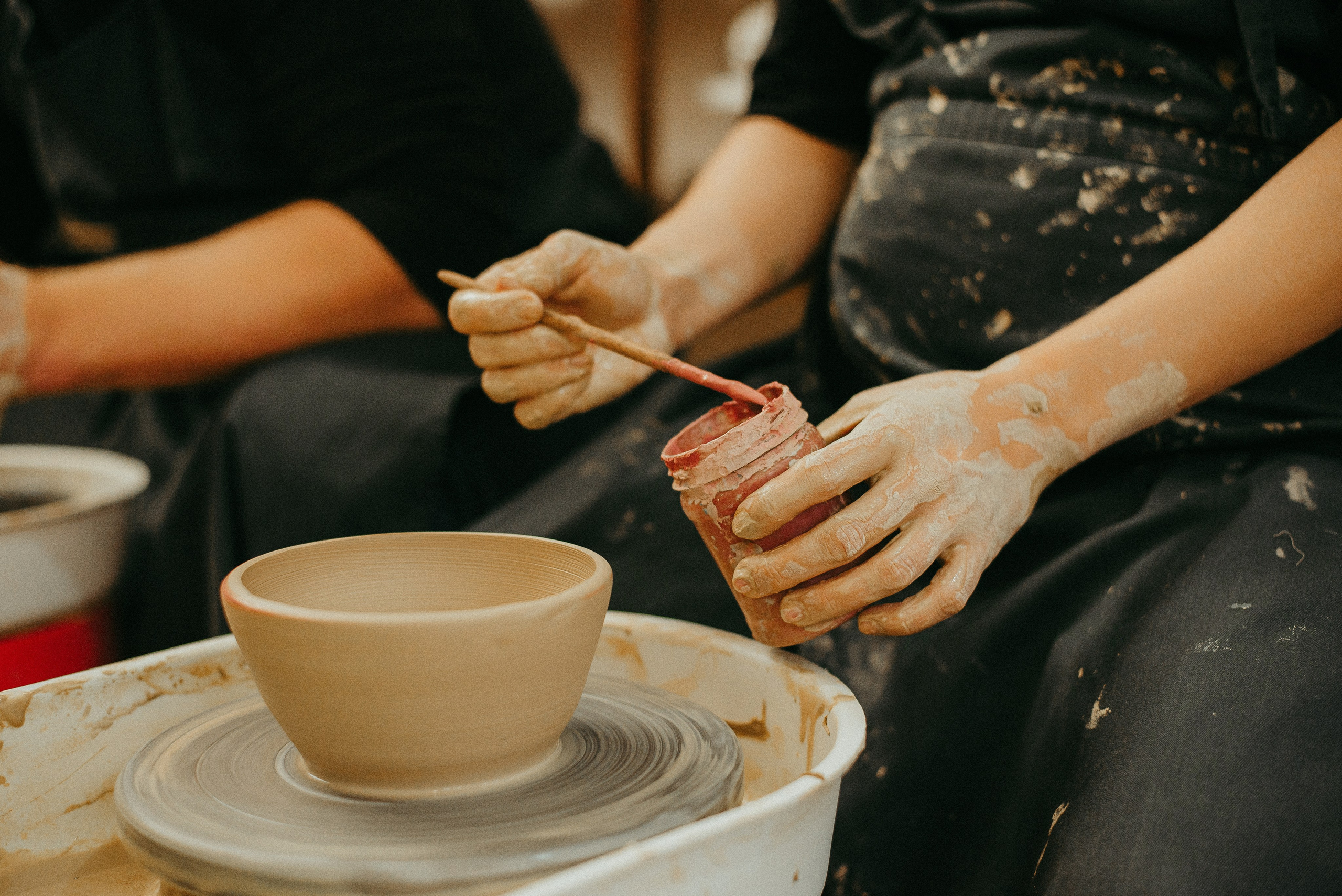 Троицкие в гончарной мастерской. Семейный и детский фотограф Иваново Ксения Азаренкова