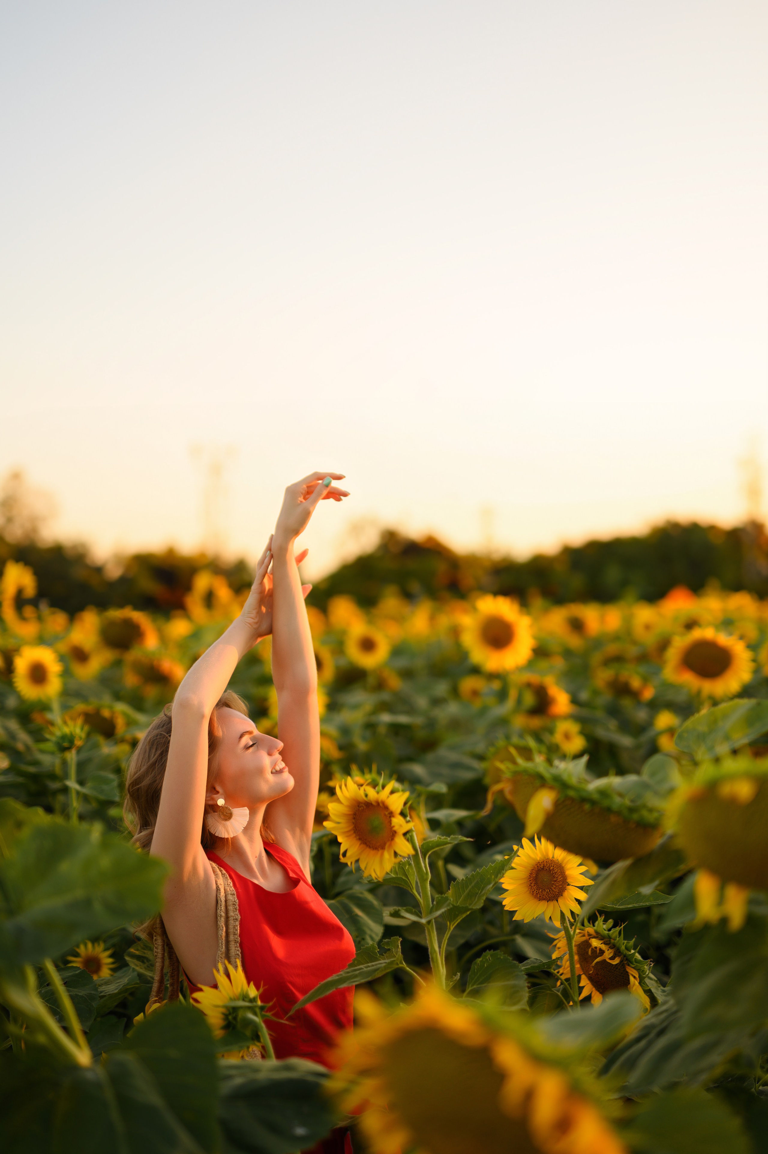Анна | съемка в подсолнухах. Фотограф в Краснодаре Скубицкая Альбина