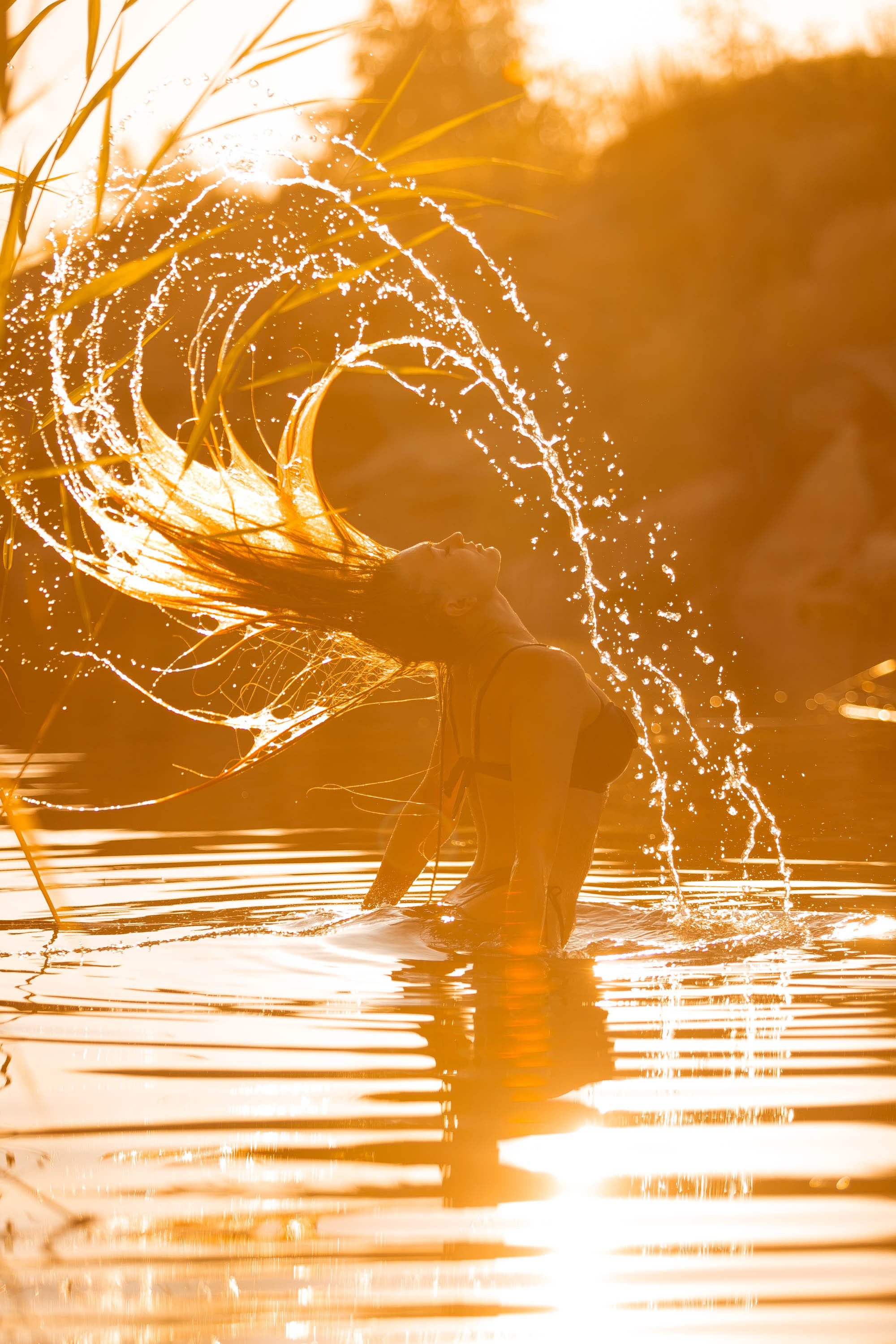 Закат на прекрасном озере. Фотограф — художник в Москве Васильева Юлия