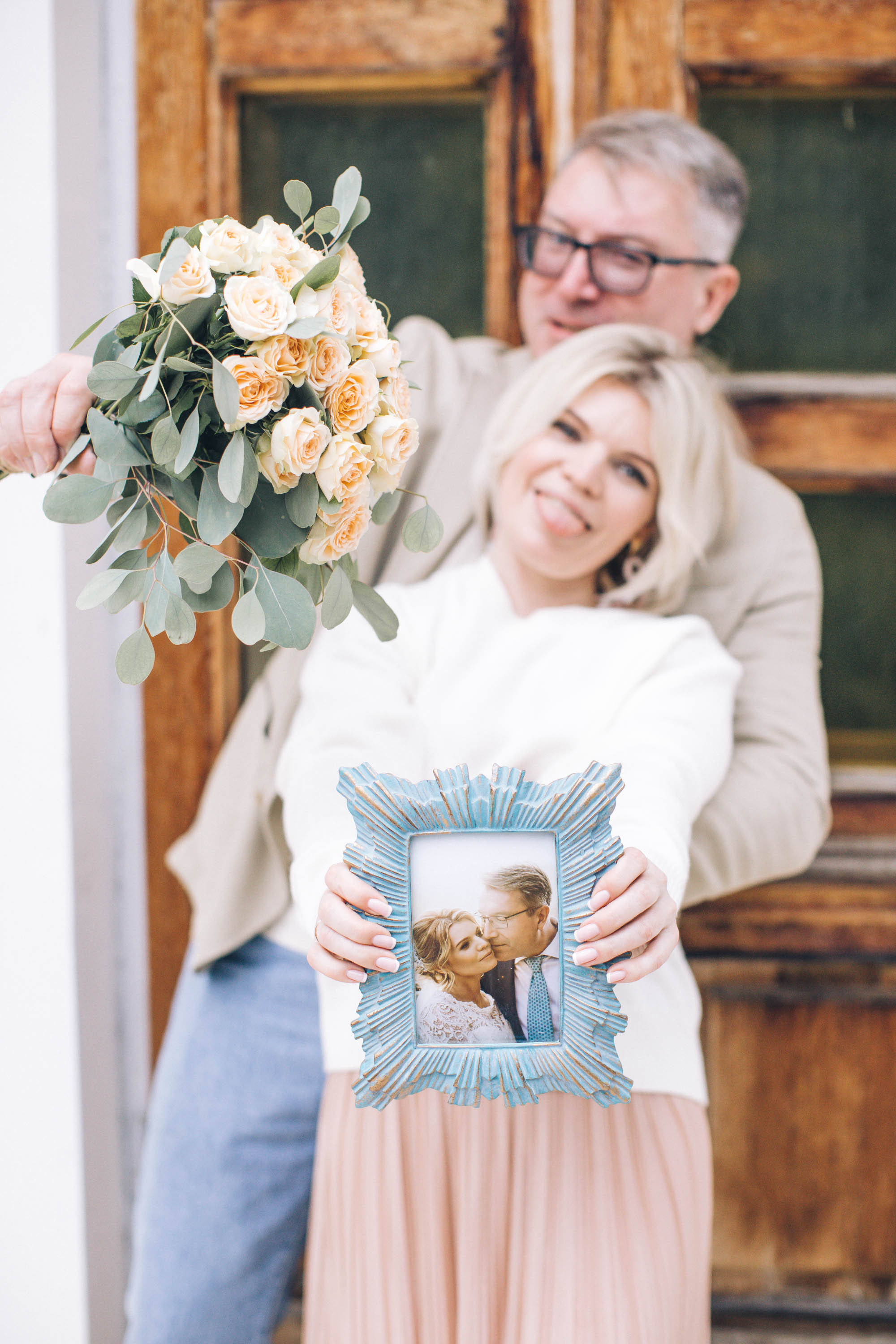 Евгения и Александр (годовщина свадьбы). Фотограф — художник в Москве Васильева Юлия