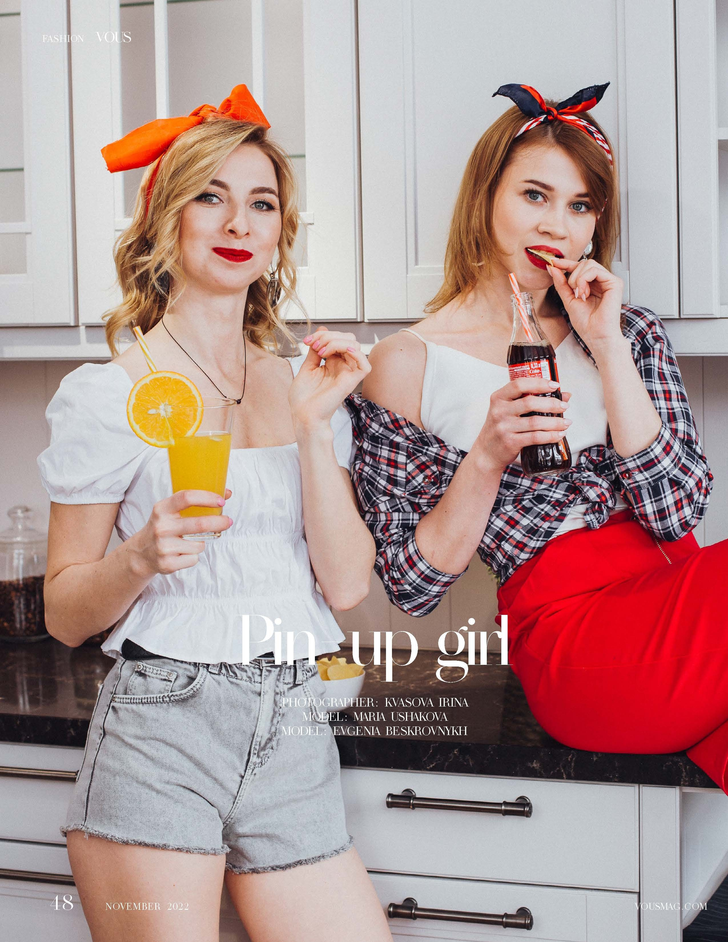 Съемка в стиле PIN-UP в журнале VOUS (Мадрид, Испания)