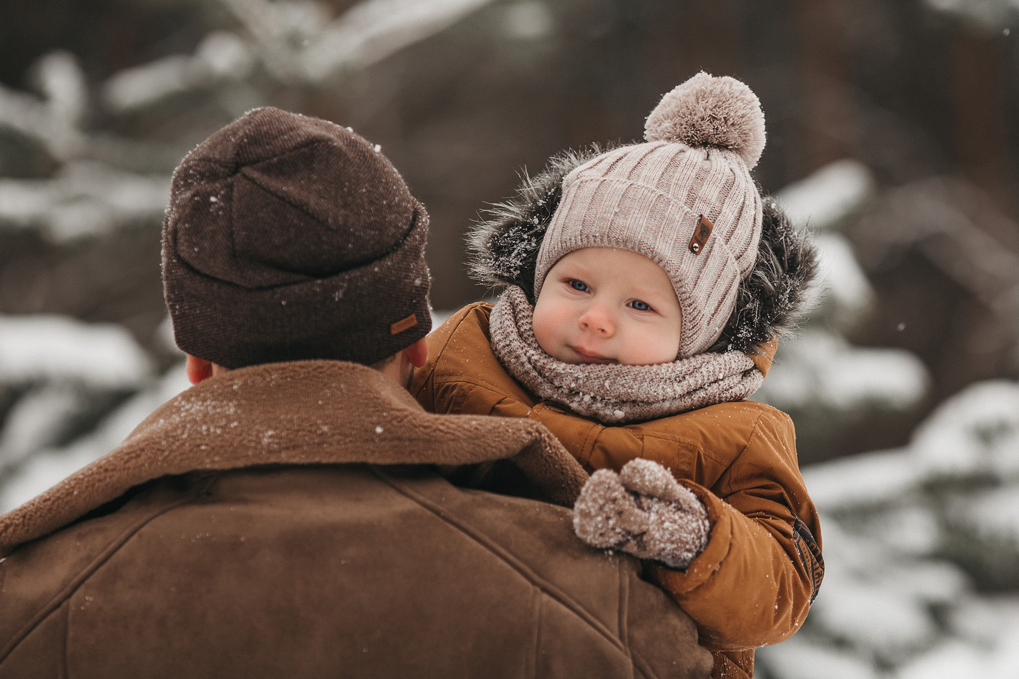 Ира, Женя, Мирон, Платон в зимнем лесу. Семейный фотограф в Москве Марина Петра
