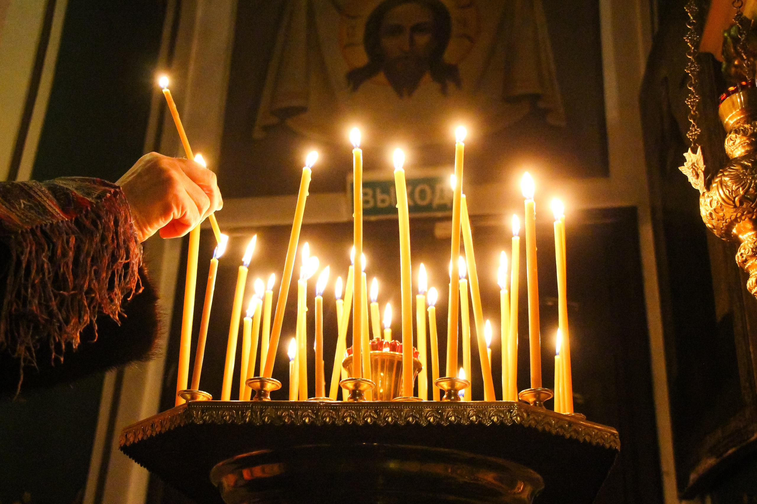 Рождественская литургия в храме Спаса Нерукотворного Образа. Мария Ткаченко. Документальная фотография