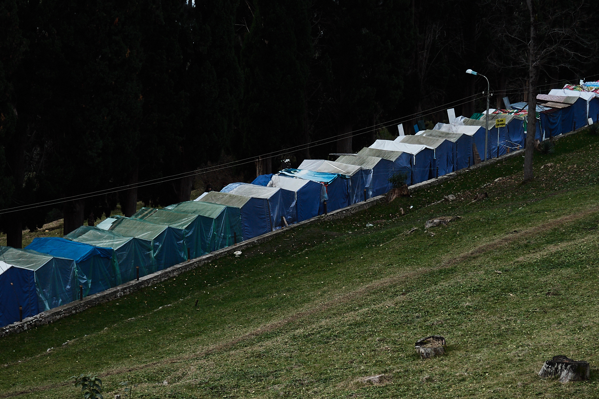 Палатки для торговли сувенирами. Новый Афон. 