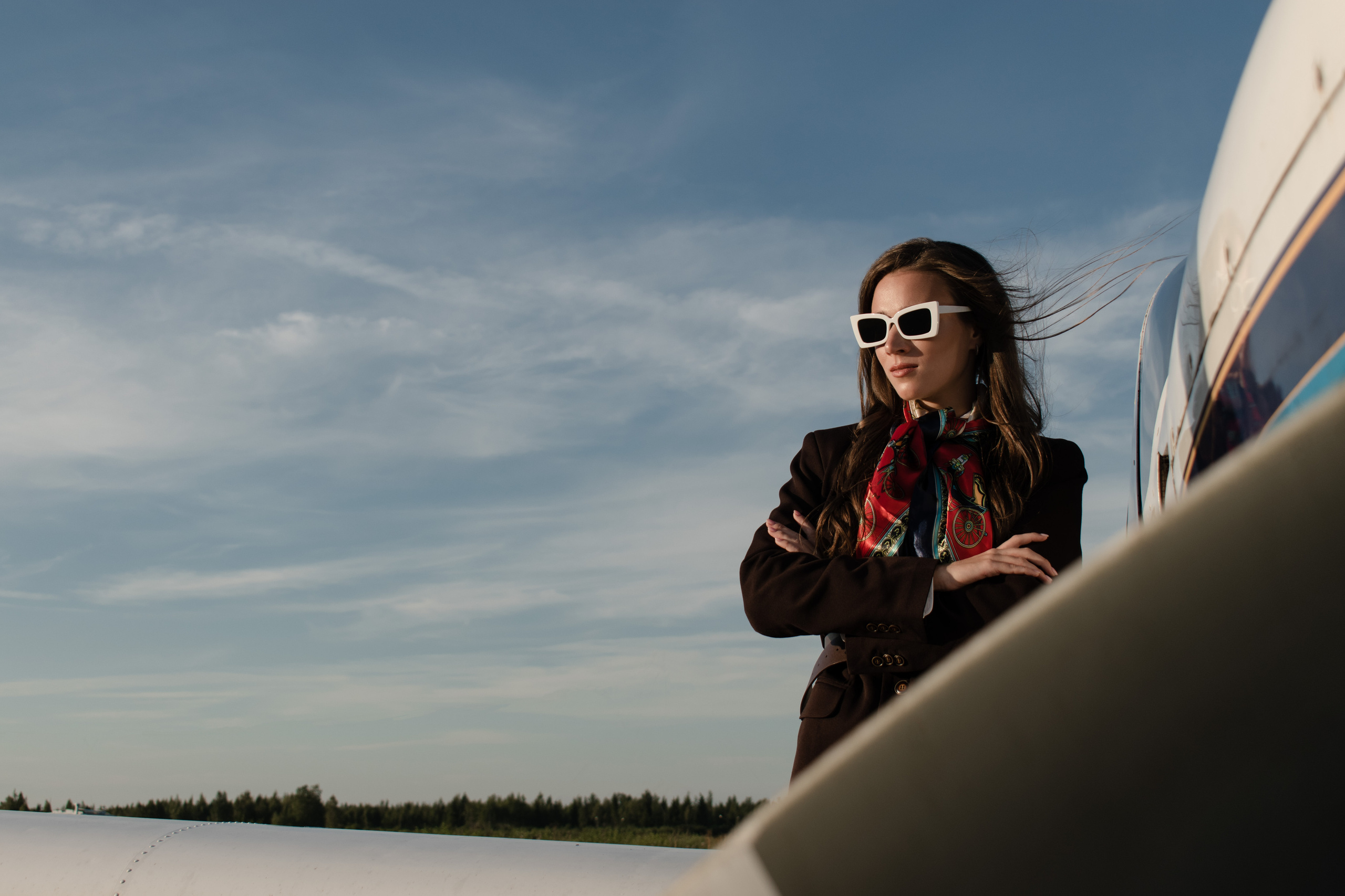НЕБО, САМОЛЕТ, ДЕВУШКА. Индивидуальный фотограф в Санкт-Петербурге Надежда Волобуева