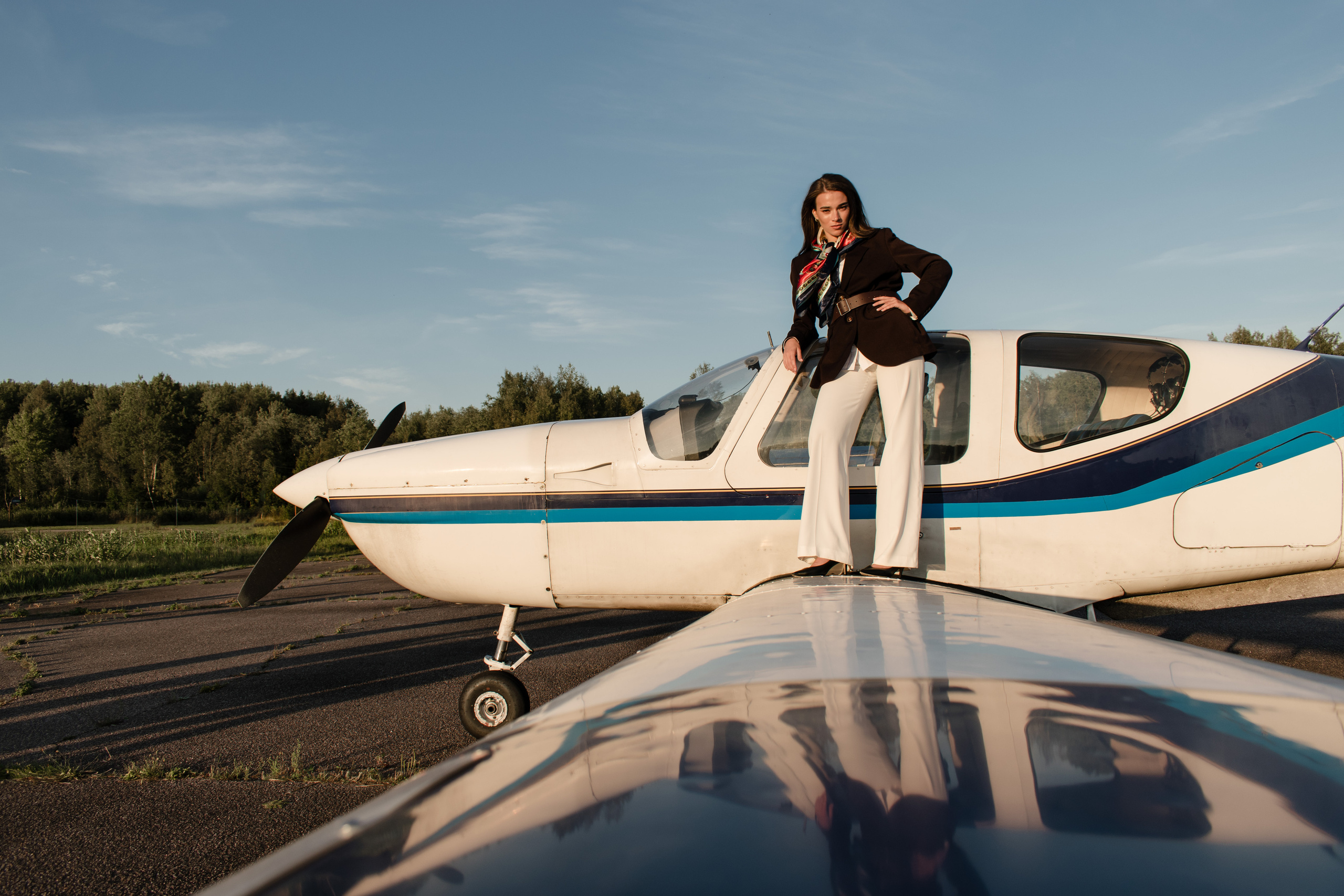 НЕБО, САМОЛЕТ, ДЕВУШКА. Индивидуальный фотограф в Санкт-Петербурге Надежда Волобуева