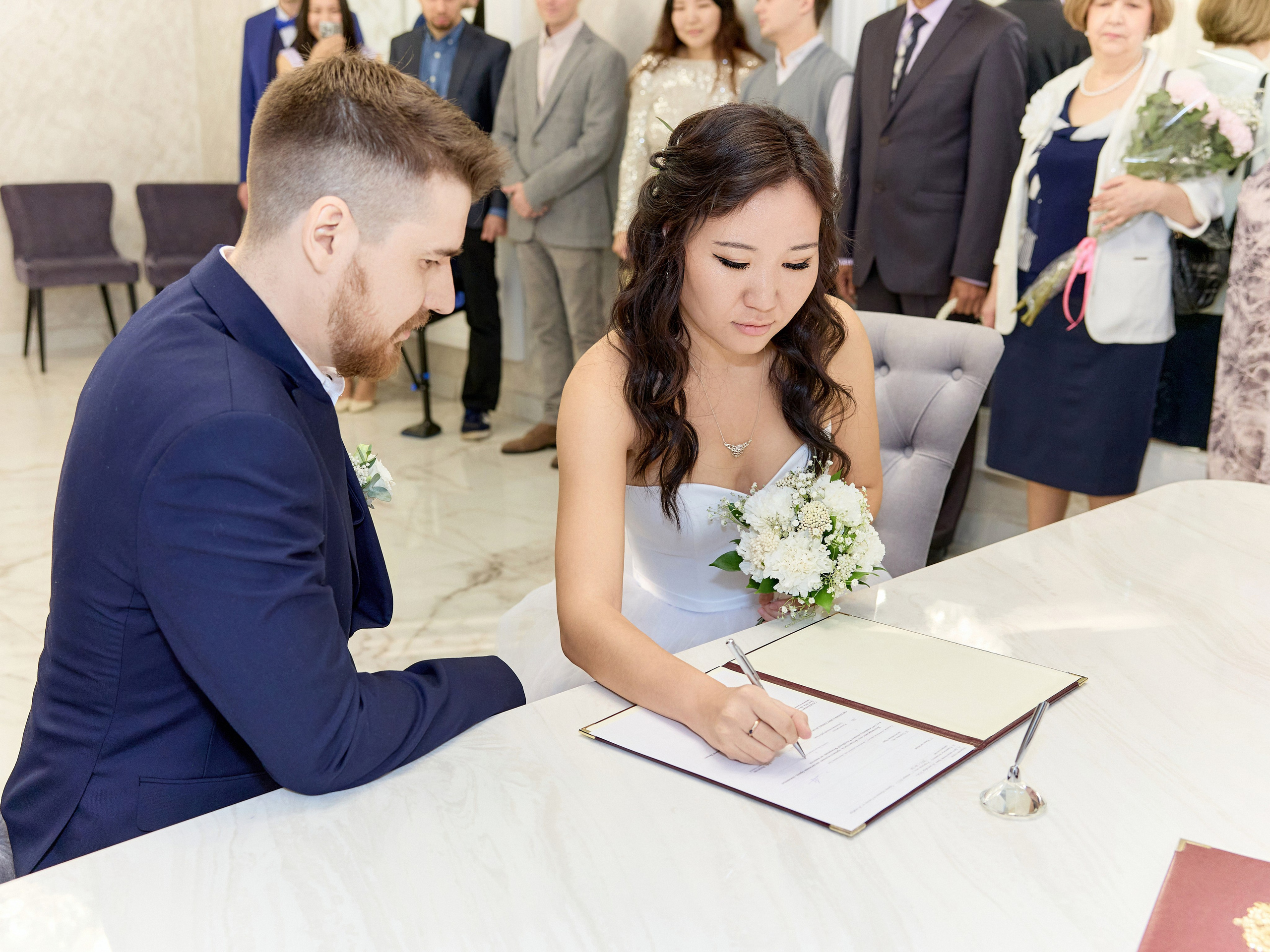 Регистрация брака в Кутузовском ЗАГСе в Москве Александры и Феора