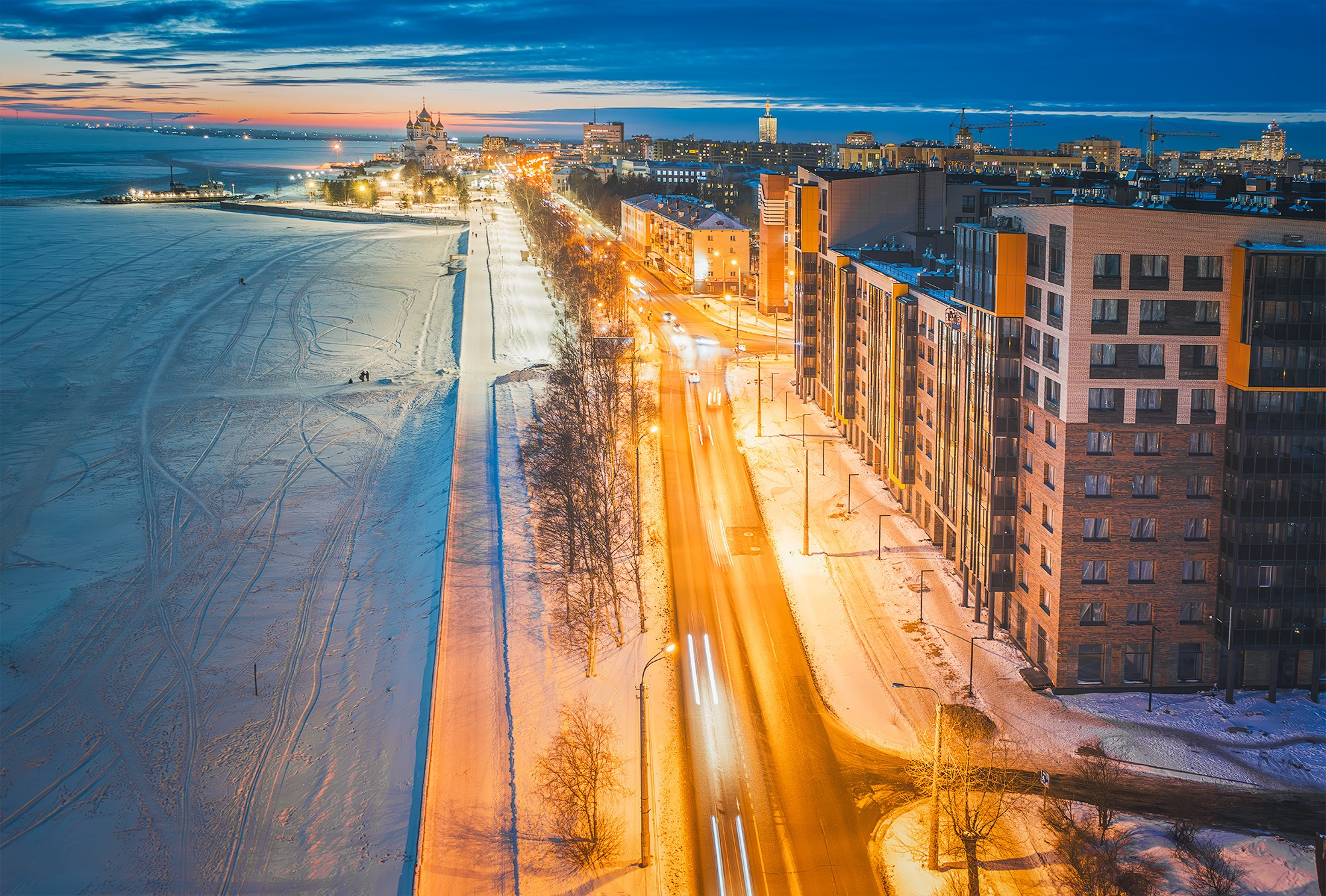 Город. Аэросъемка в Архангельске, Александр Ермолин