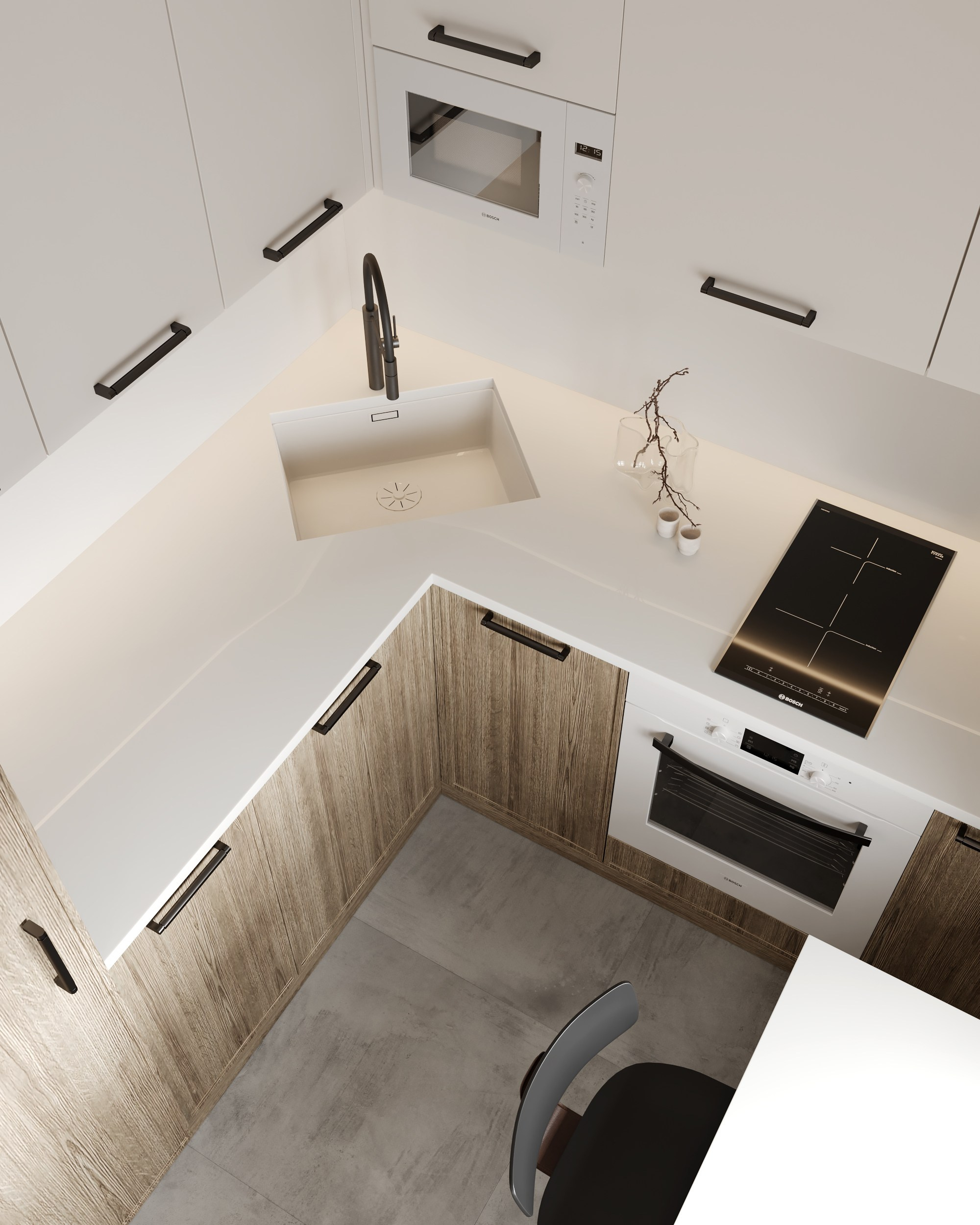 Modern beige. Дизайн интерьера | 3D визуализация | Миланская Марина