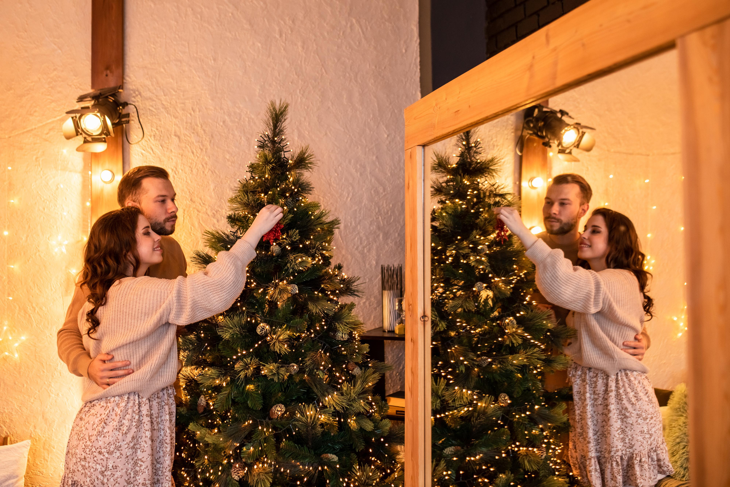 Вика и Саша новогодняя Lovestory. Женский семейный фотограф Тула Москва Захарова Анна