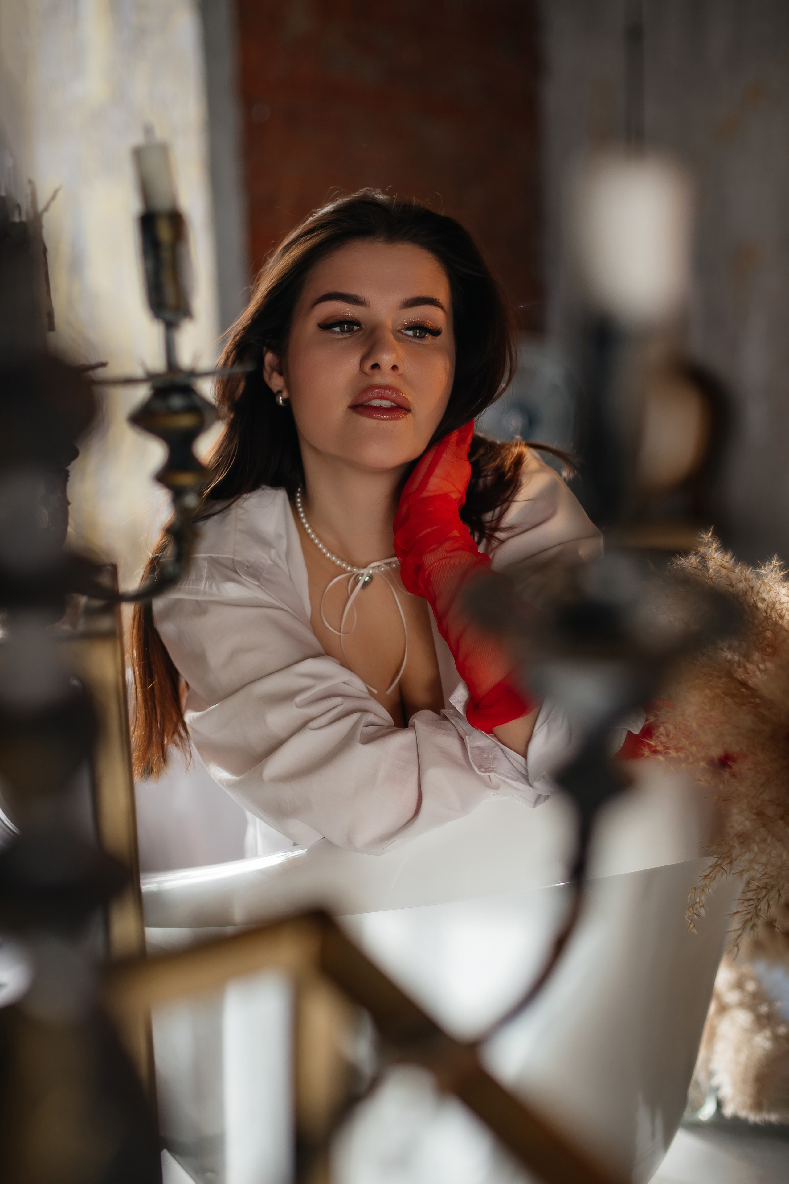 Яна в студии «Ванна». Фотограф Калуга