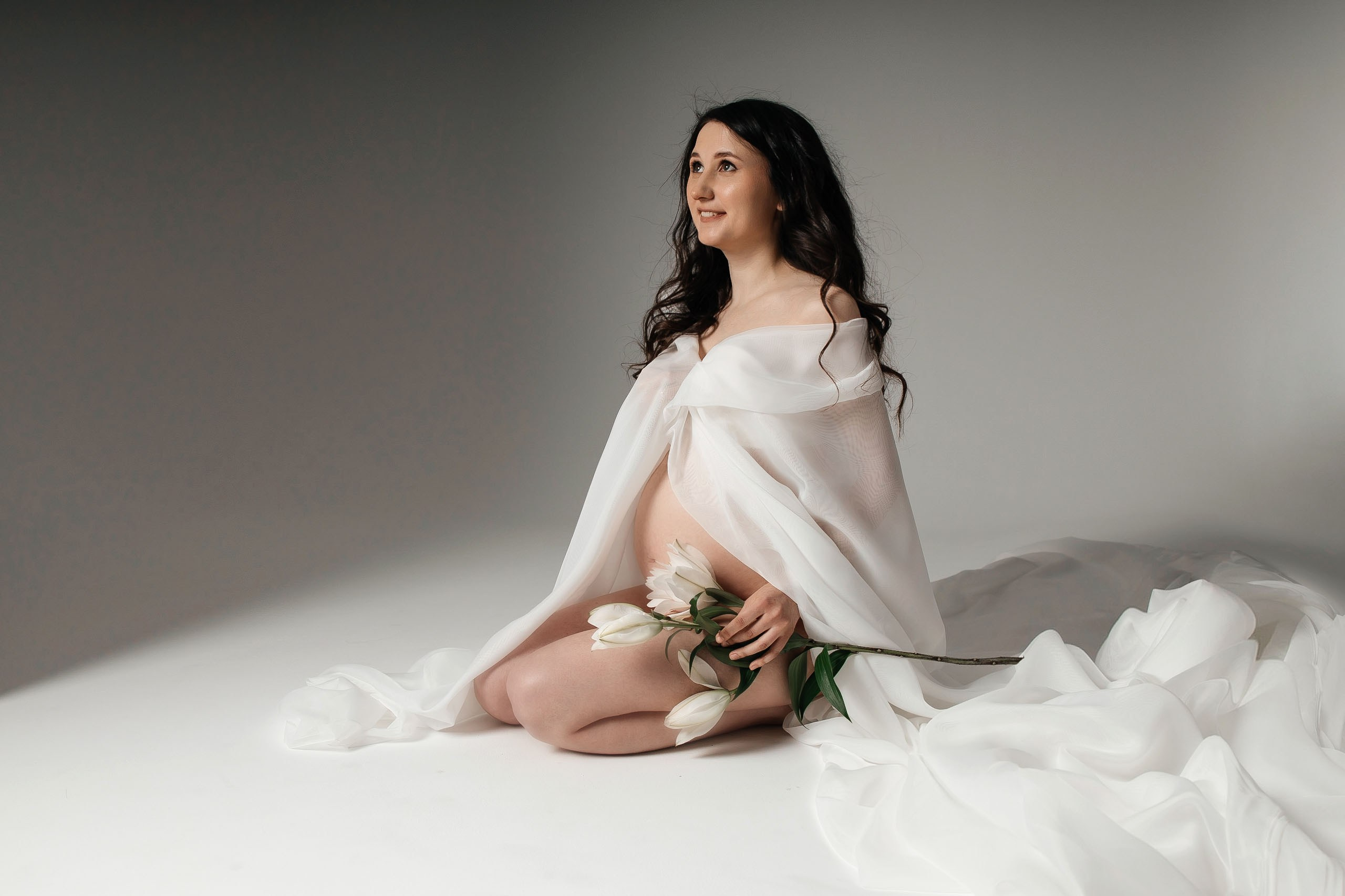 Струящийся фатин. Колесникова Татьяна. Фотограф новорожденных Щёлково, Москва, Королев