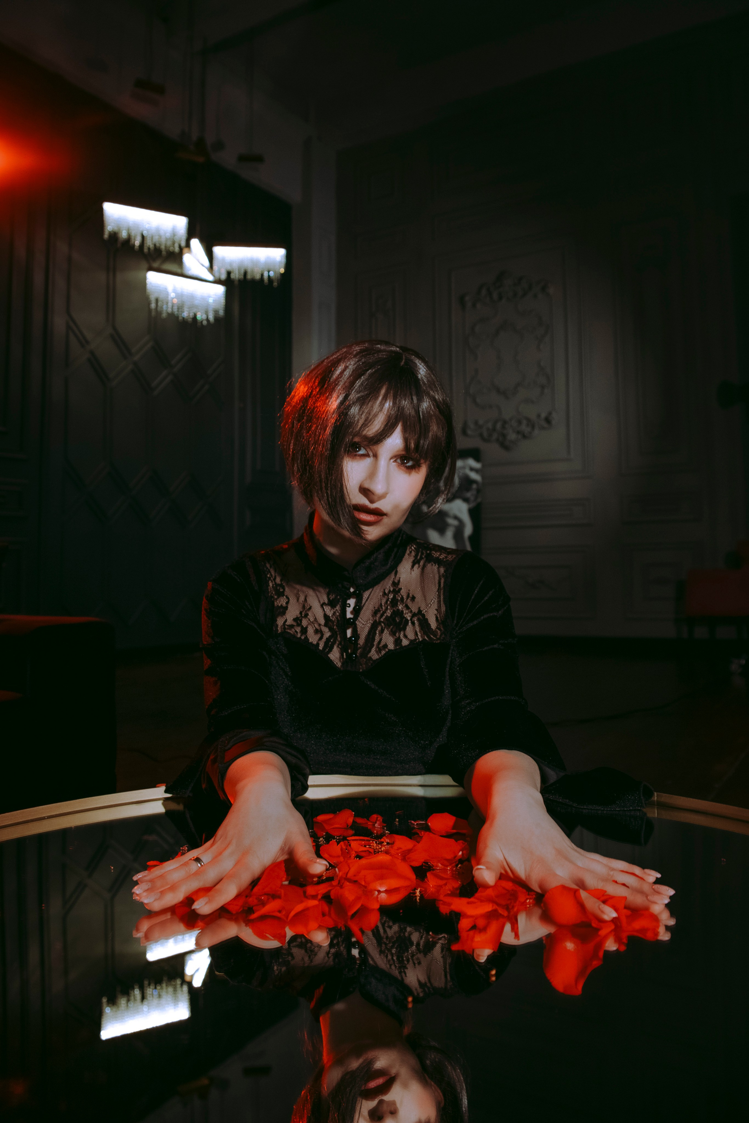 фото с лепестками роз