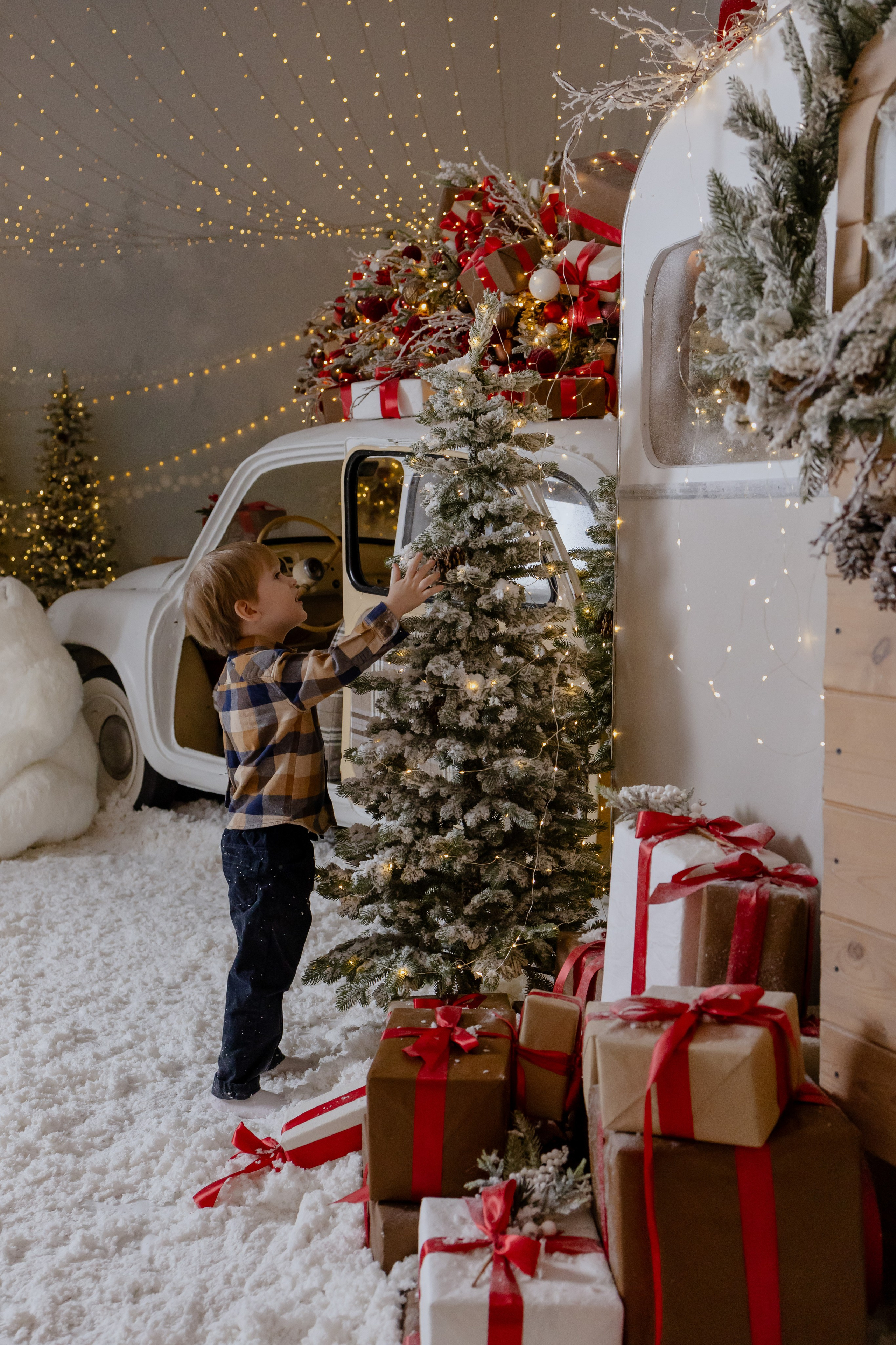 Новогодняя семейная съемка в студии. Фотограф в Новосибирске Екатерина Васильева