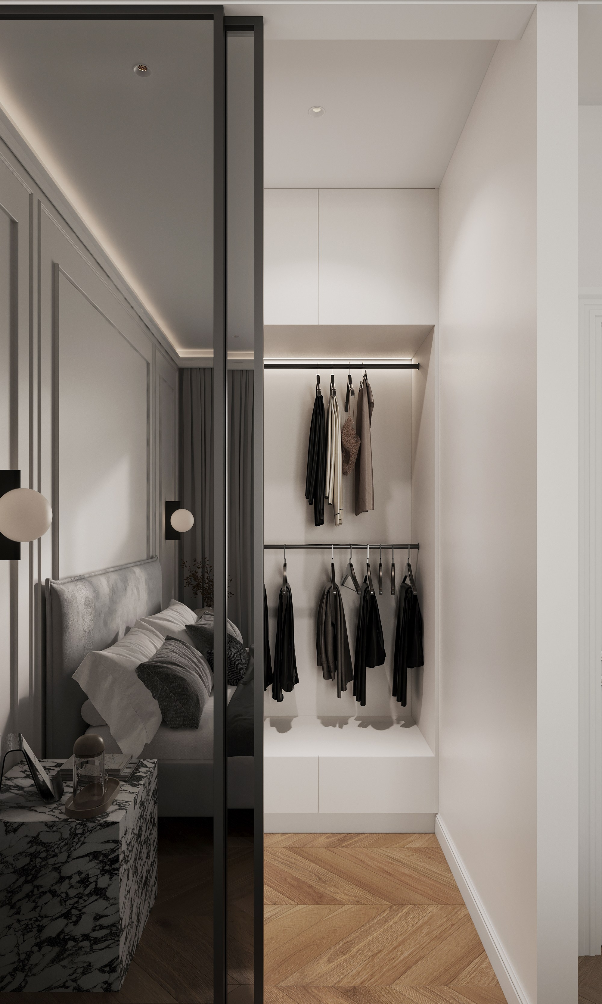 Интерьер спальни, дизайн спальни, дизайн спальни, интерьер мастер спальни, дизайнер, дизайнер интерьера Санкт-Петербург, дизайнер СПБ, дизайн Питер, интерьер квартиры, СПБ, Малюгина Ксения