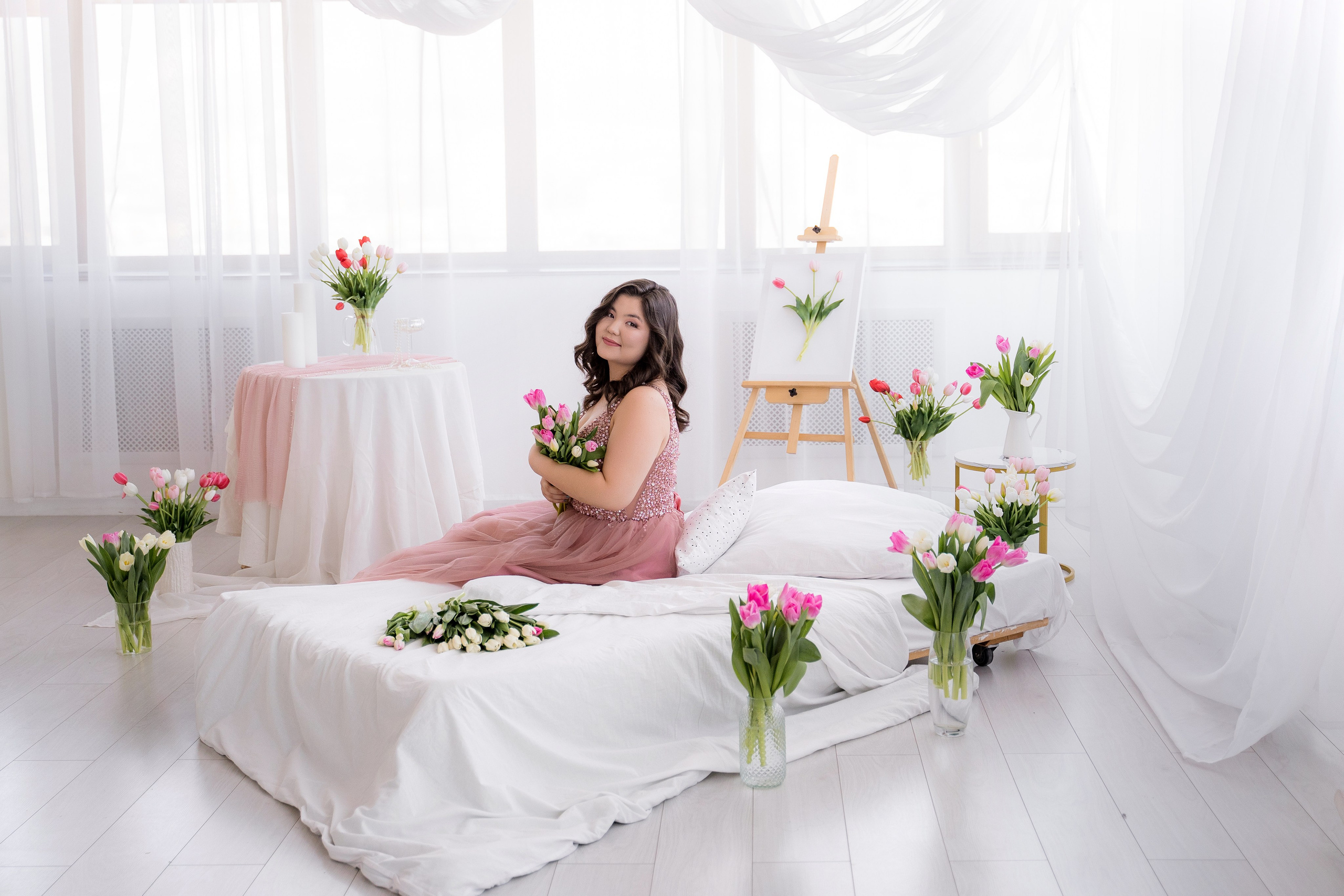 Тюльпановое настроение. Фотостудия Малина в городе Улан-Удэ. Фотограф Ирина Жарникова