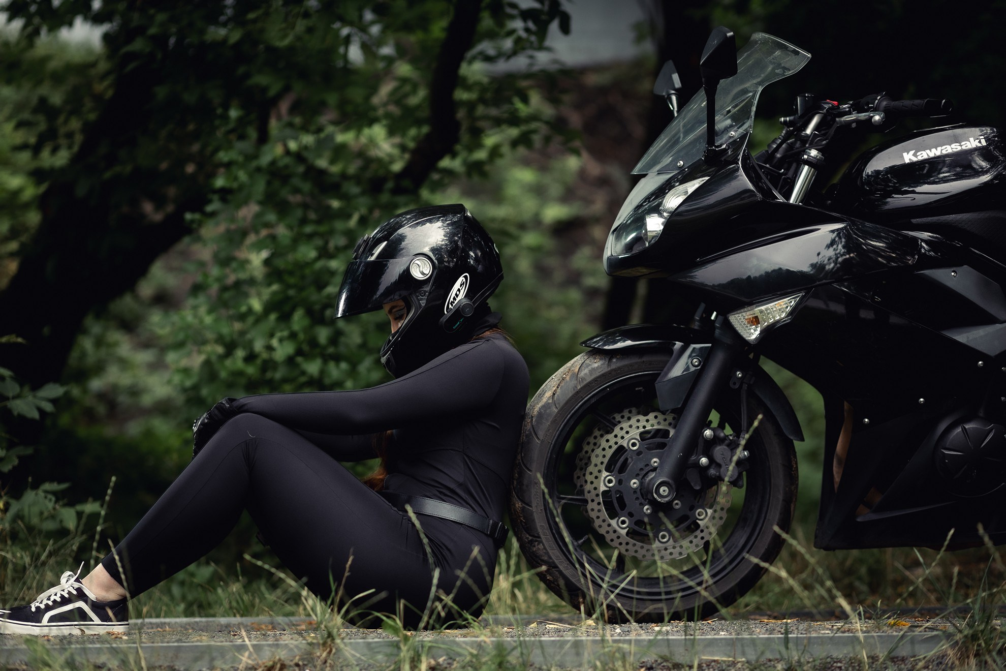 Портрет с мото. Свадебный и репортажный фотограф в Москве и Московской области