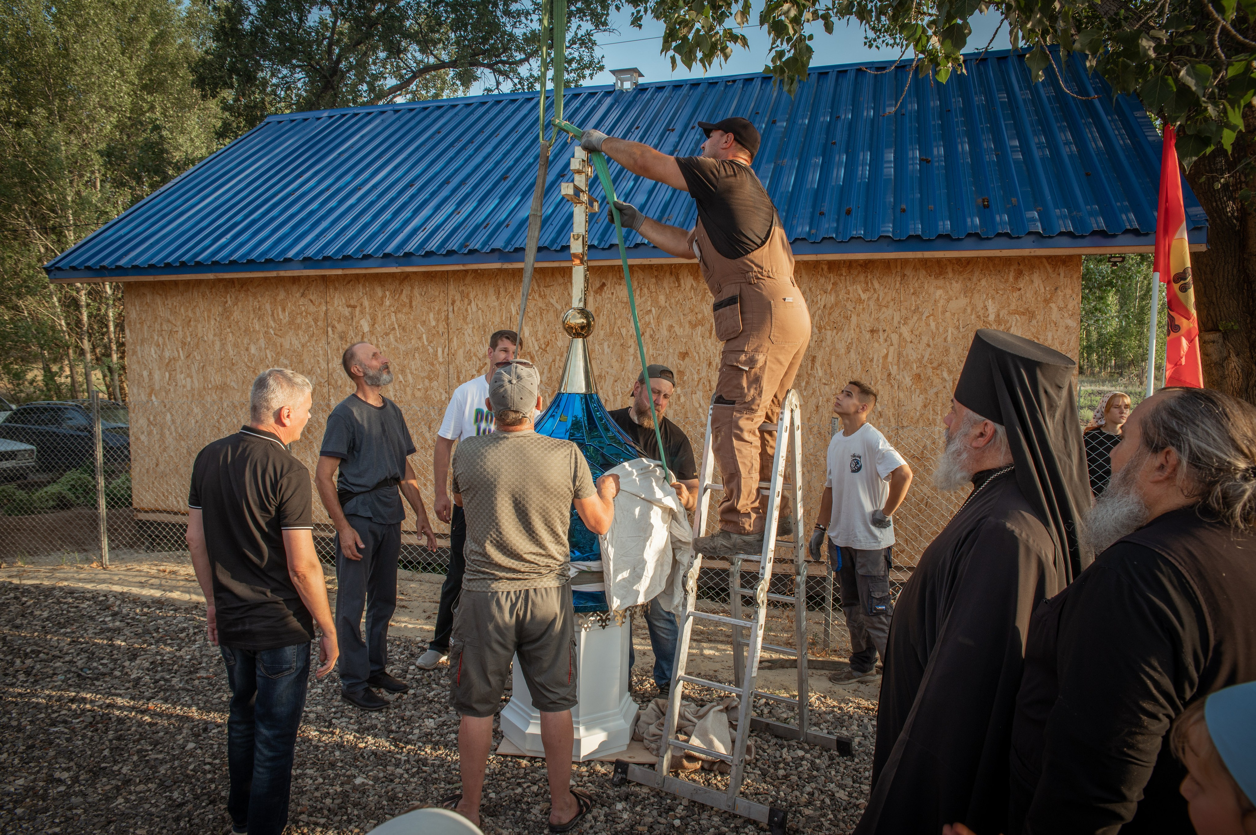 Освещение купола в храме Казанской иконы Божьей Матери х. Закутский. Церковный, семейный и репортажный фотограф Волгоград, Волжский