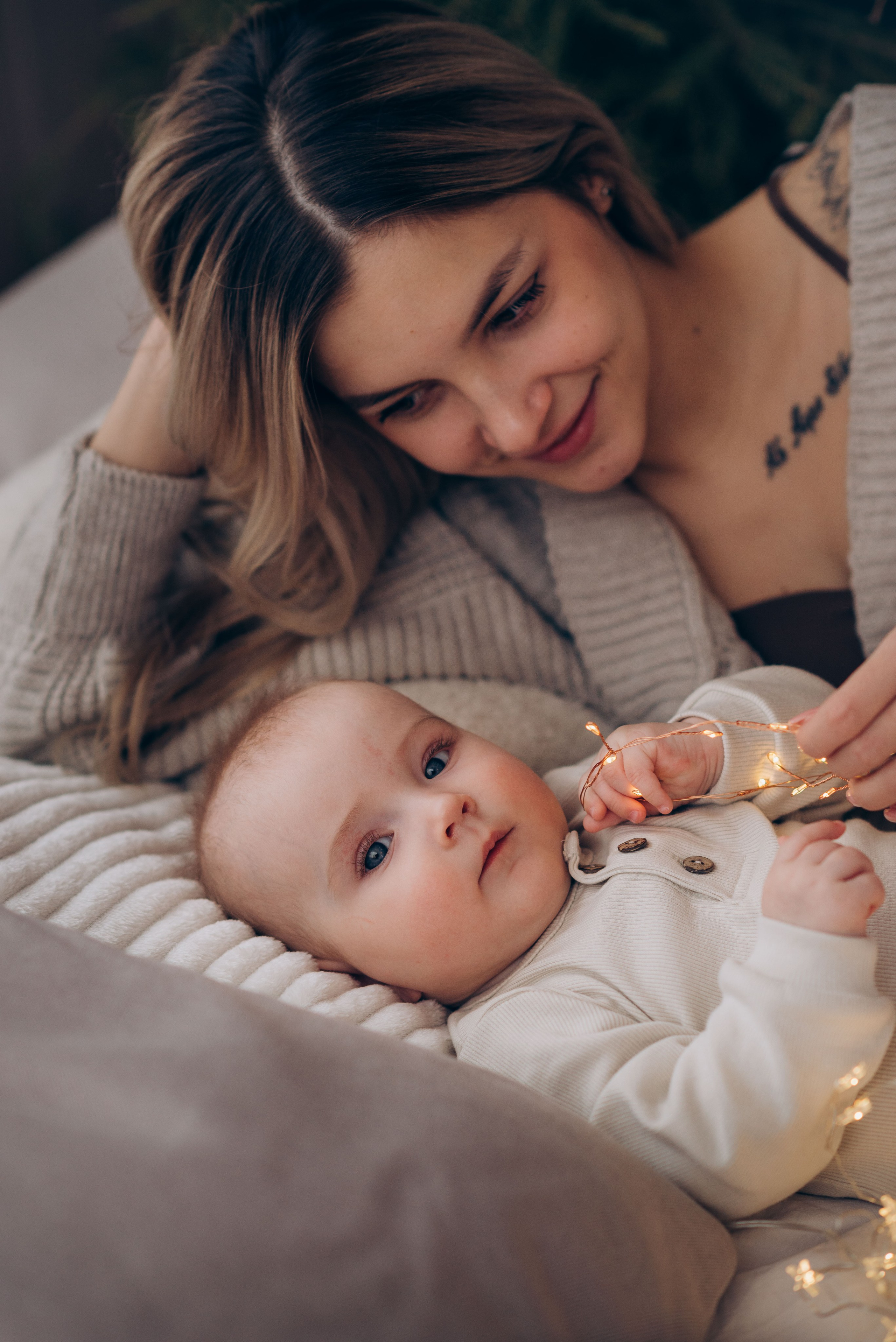 Семейная новогодняя фотосессия в студии. Семейный фотограф в Домодедово и Москве Елена Пичугина