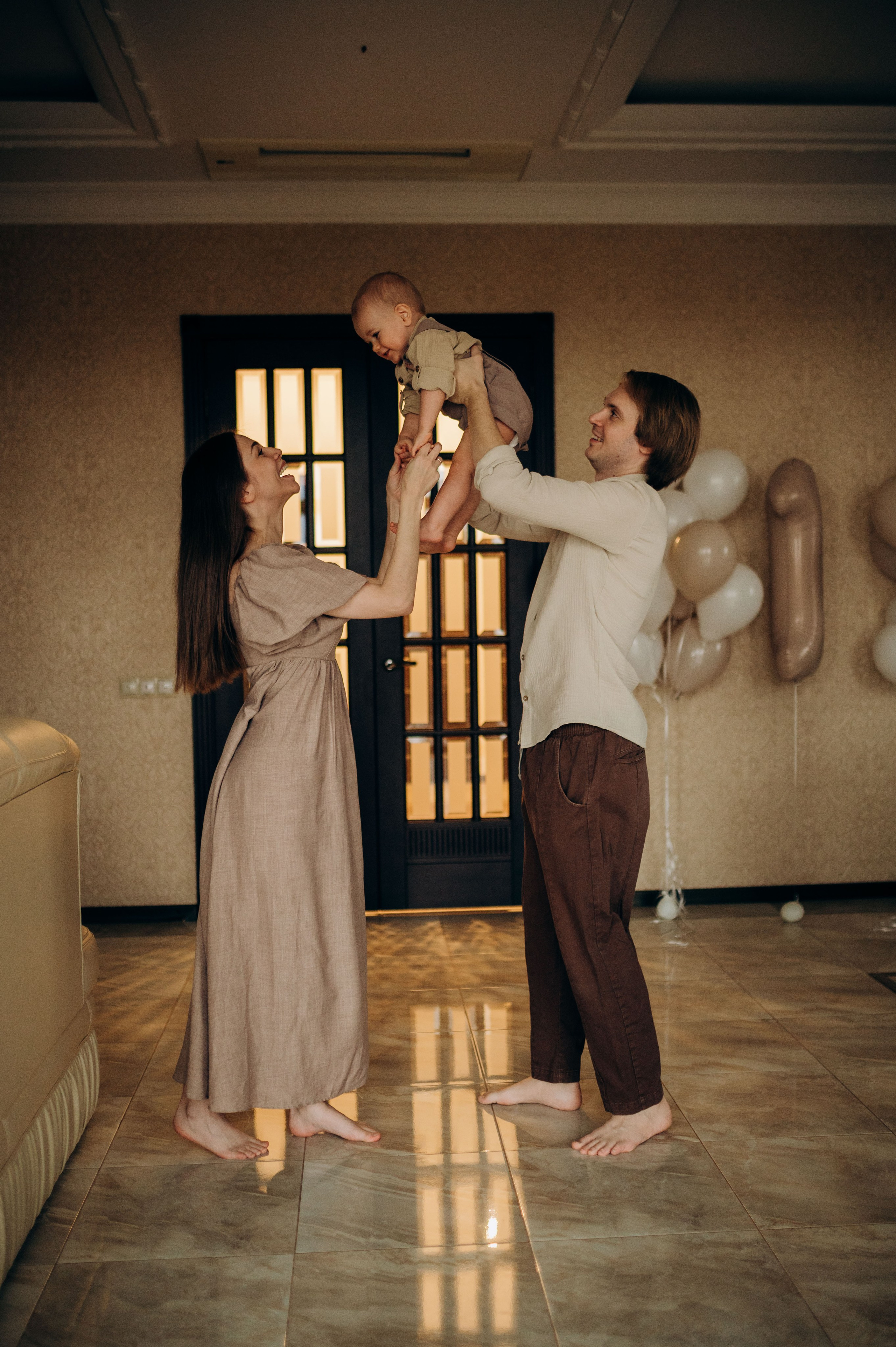 Домашняя фотосессия на годик. Семейный фотограф в Домодедово и Москве Елена Пичугина