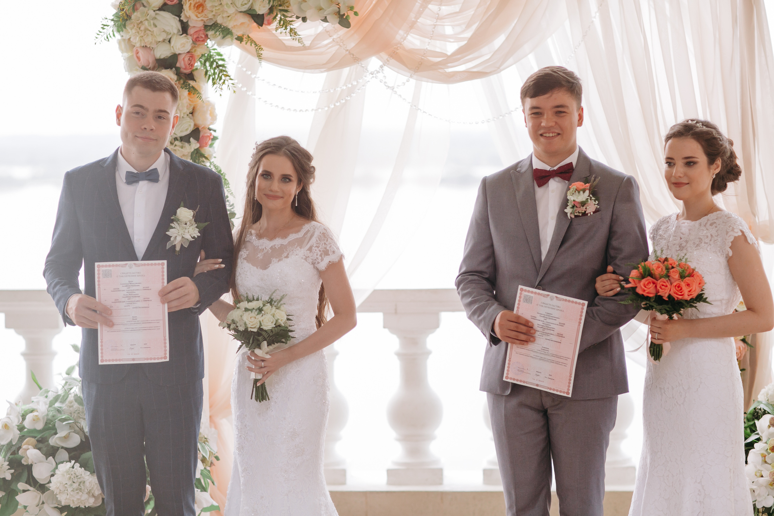 2 пары. Близняшки. Хабаровск. Август. Свадебный фотограф в Хабаровске