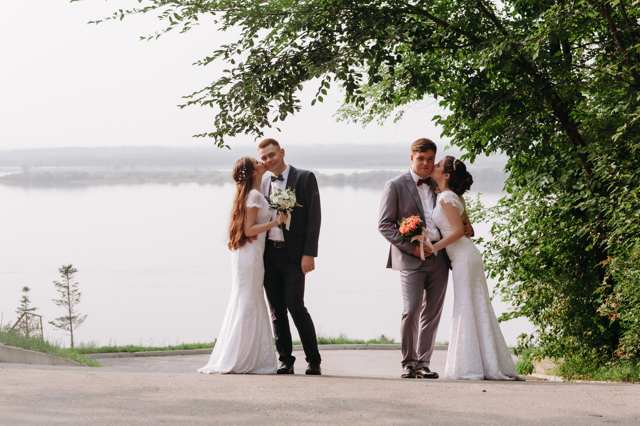 2 пары. Близняшки. Хабаровск. Август. Свадебный фотограф в Хабаровске