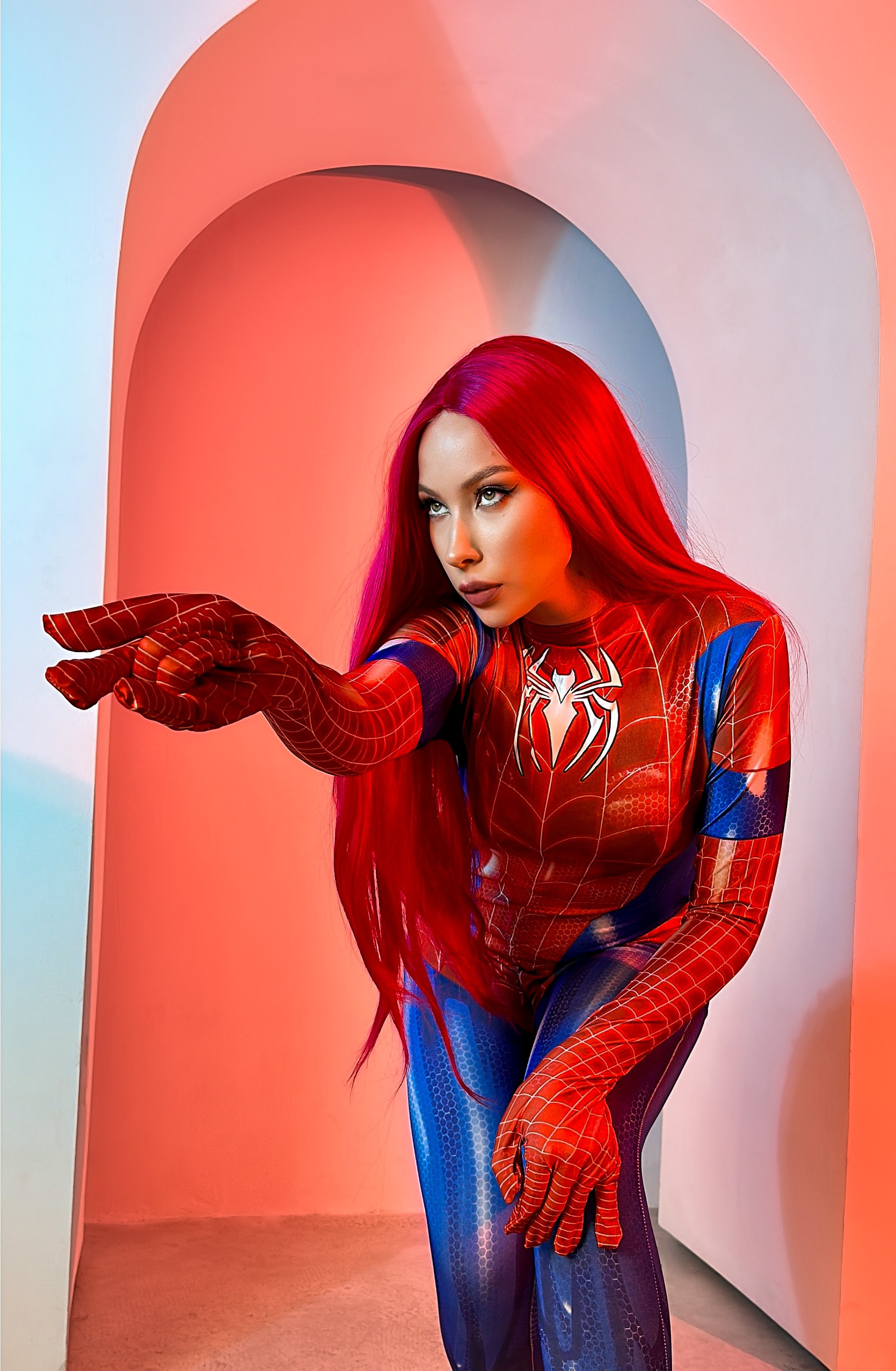 Костюм супер героя Spider Woman, 42-46 размер на рост до 165 см. Фотограф, мобилограф Ростов-на-Дону