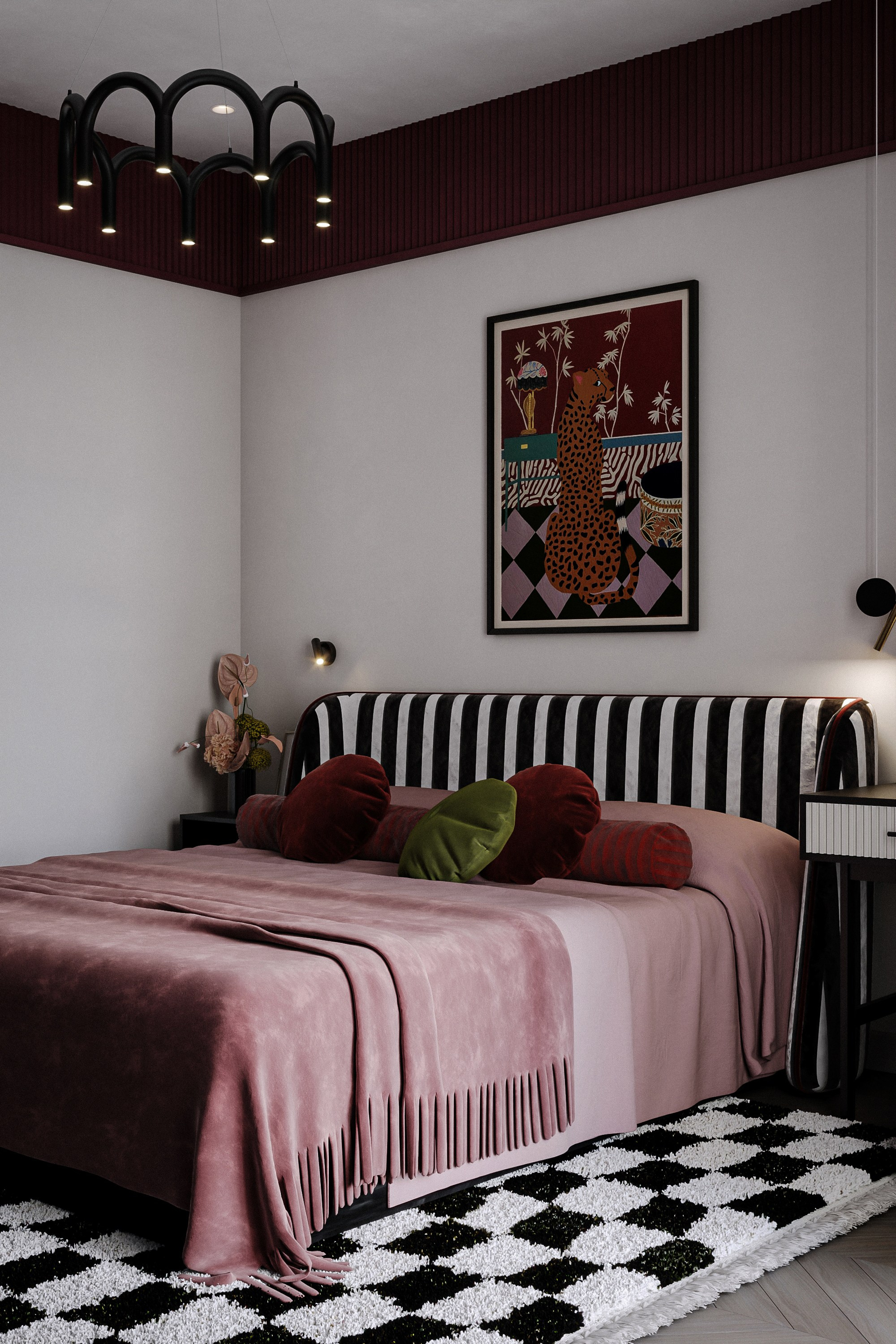 Яркая квартира. Stone Alina Интерьерная визуализация