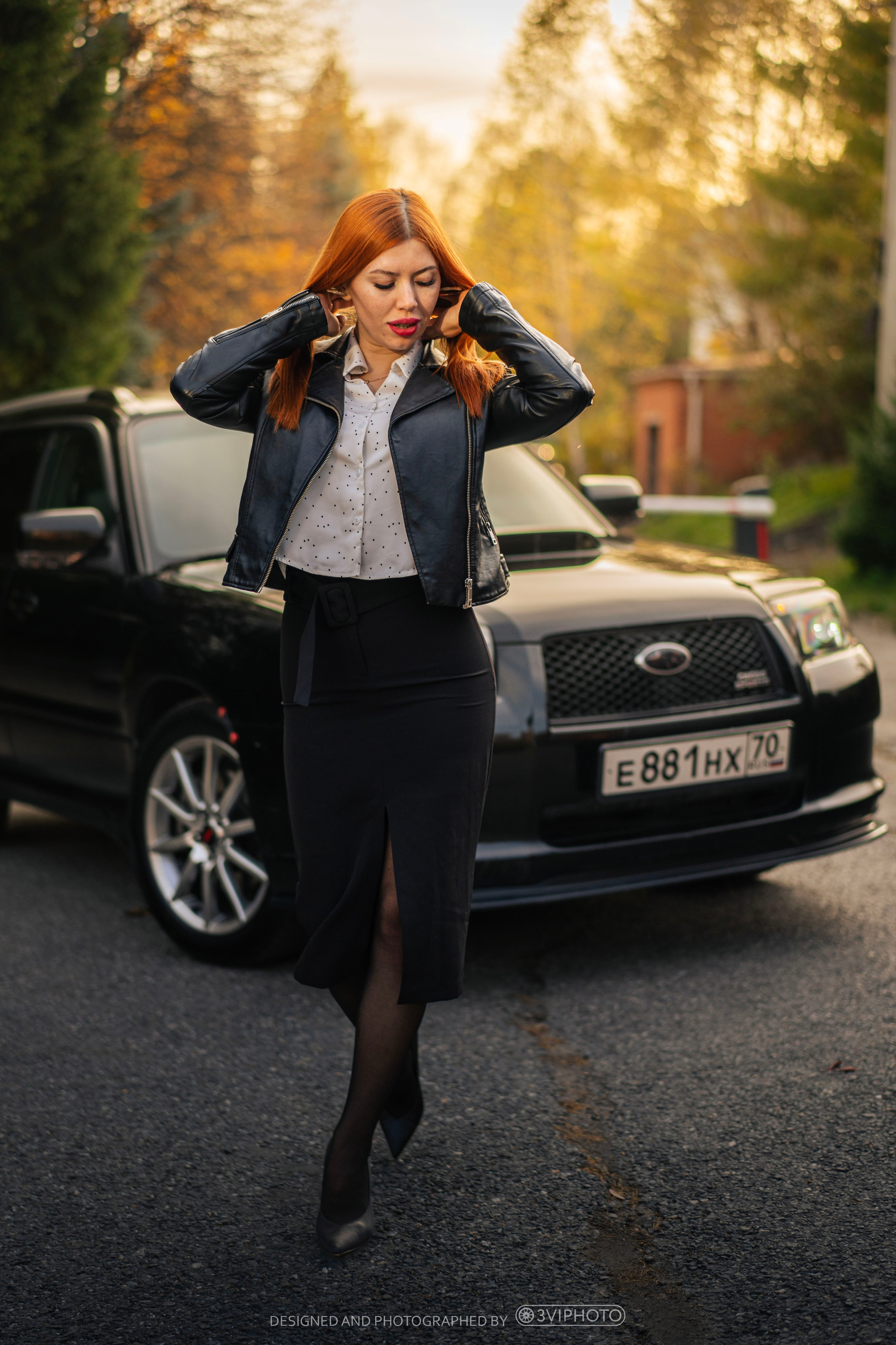 Subaru Forester and Elena. Автомобильный фотограф 3VIPHOTO #Томск