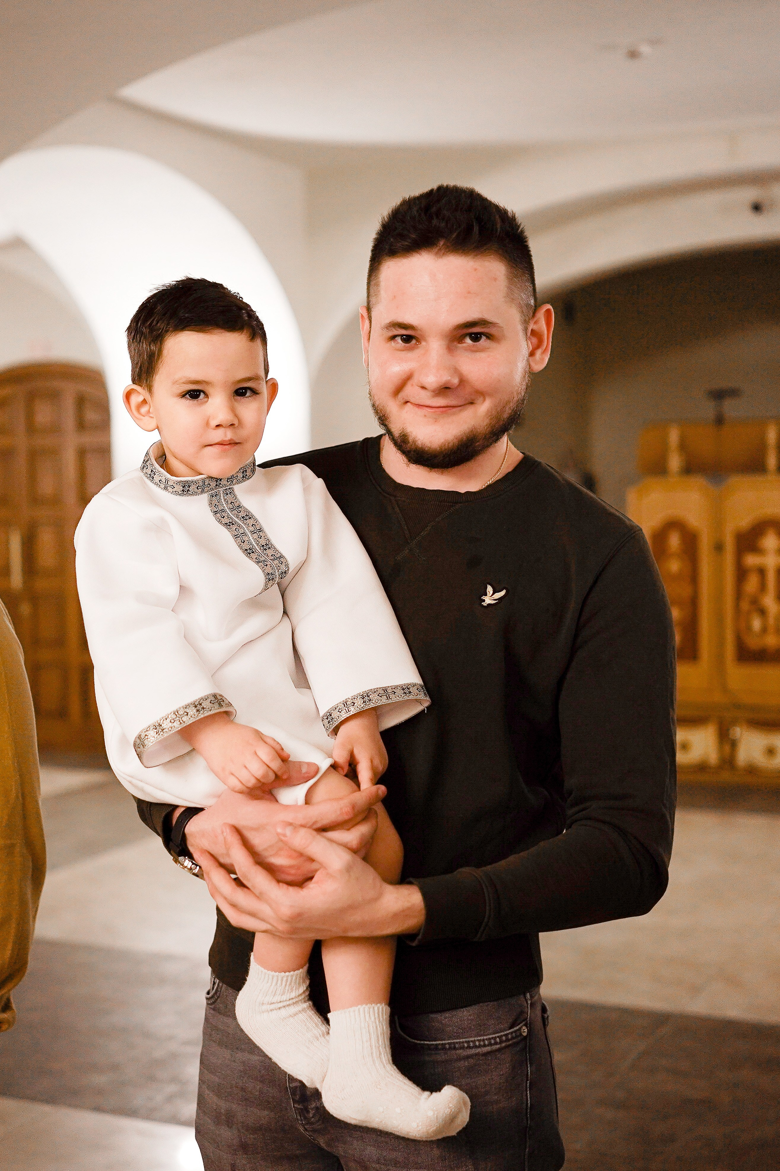 Таинство Крещения в храме Живоначальной Троицы в Троицке. Семейный и детский фотограф в Москве Екатерина Офицерова