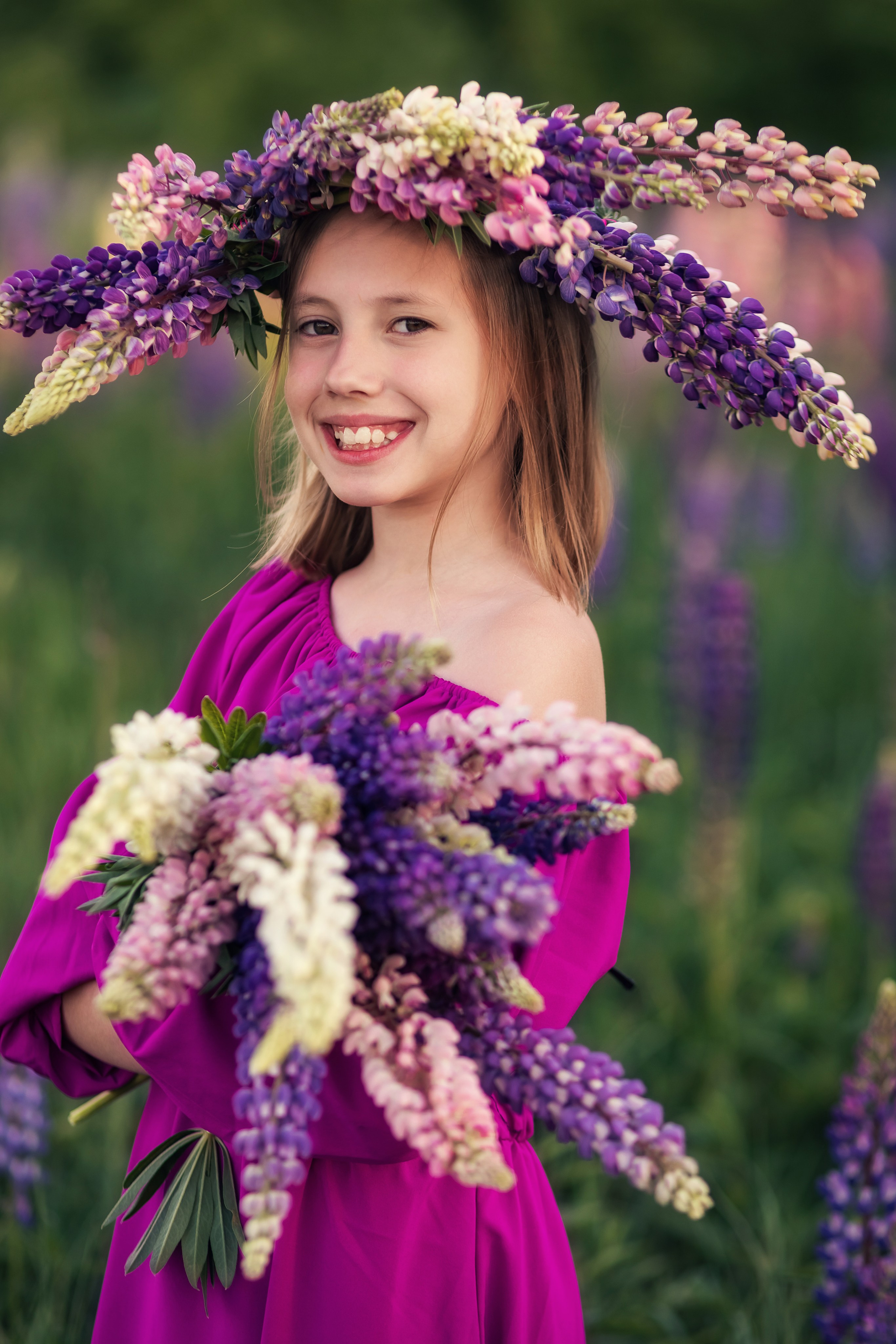 Фотосессия в люпинах. Галина Шарапова Детский и семейный фотограф Москва