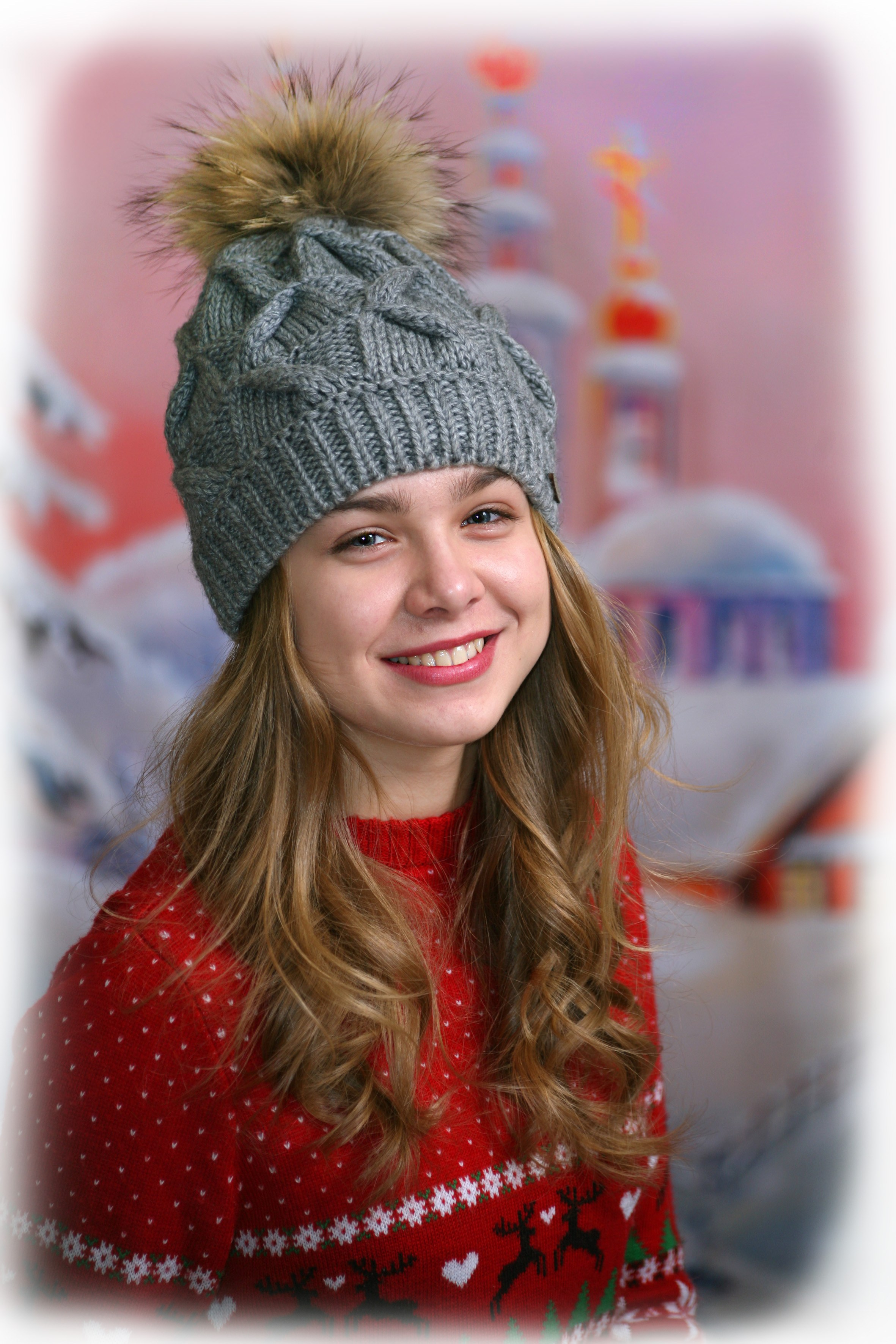 На мосту со снеговиком. Art photographer Nino