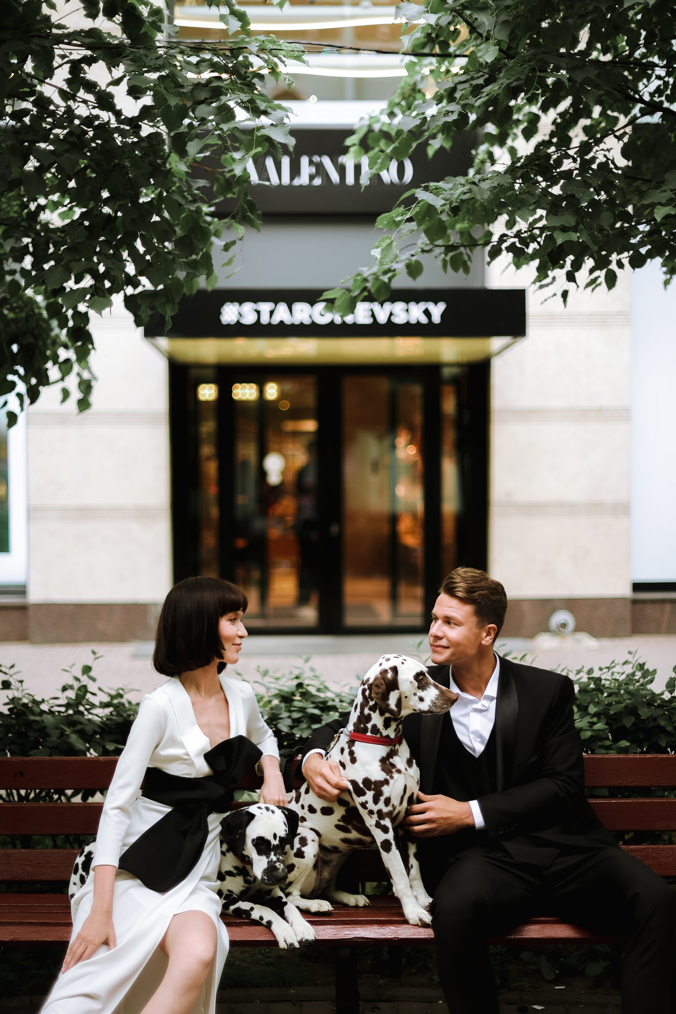 Свадебная прогулка с далматинцами. Свадебный и love story фотограф в Санкт-Петербурге (Спб) Natali Iva