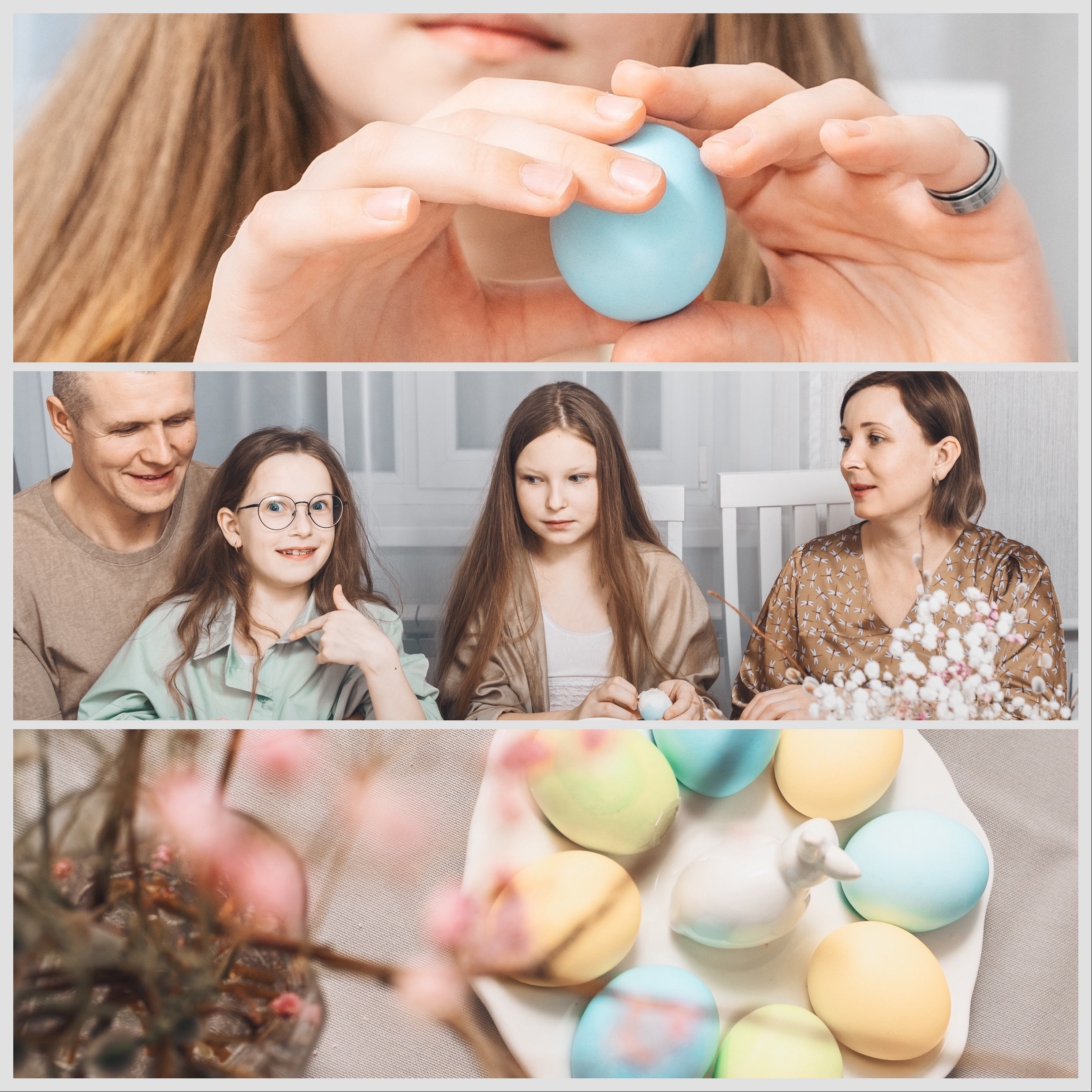 Пасхальная домашняя семейная фотосессия