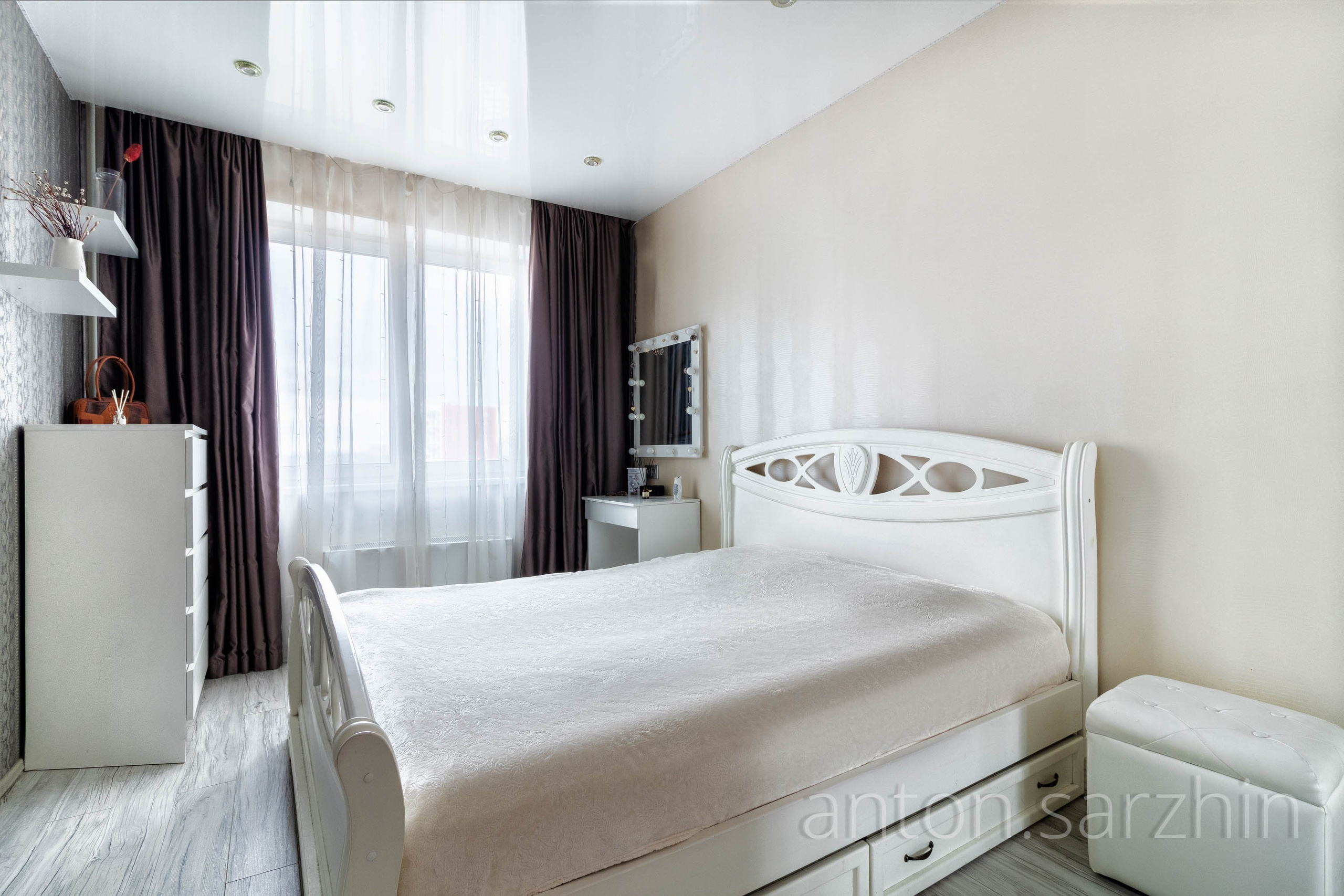 Интерьерная съемка спальни 2-х комнатной квартиры