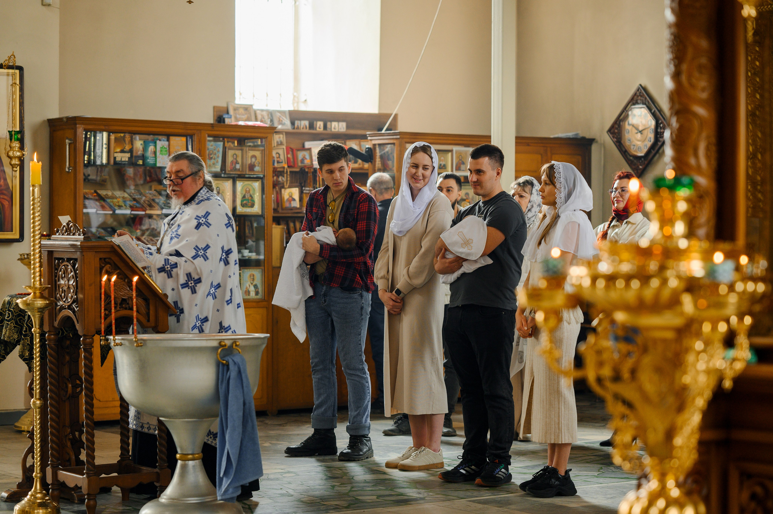 Крещение Евы и Софии. Храм Сергия Радонежского (Соловцовка). Свадебный и семейный Фотограф в Пензе Татьяна Лапоногова