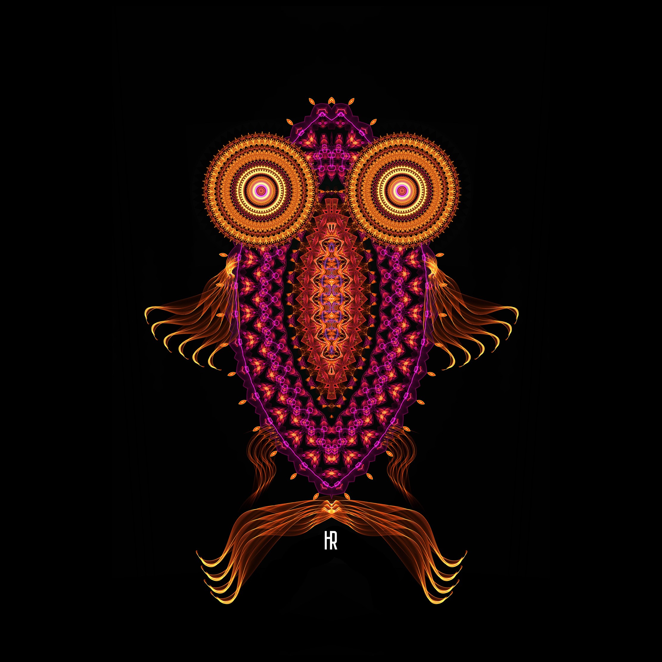 Рыба, из сери маски богов 2022, Digital Art, пластификация
