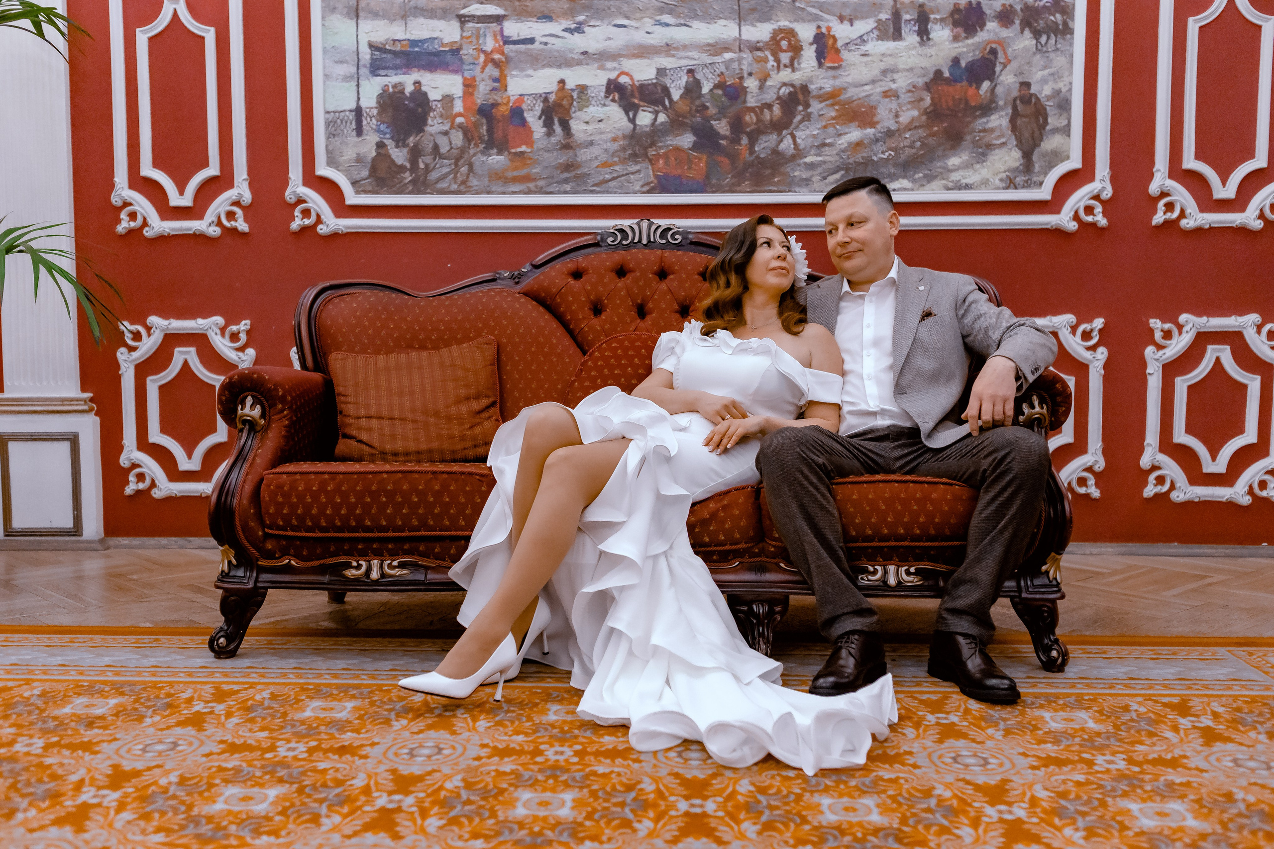 Свадебная фотосессия в дворце бракосочетания № 1. Свадебный фотограф в Москве