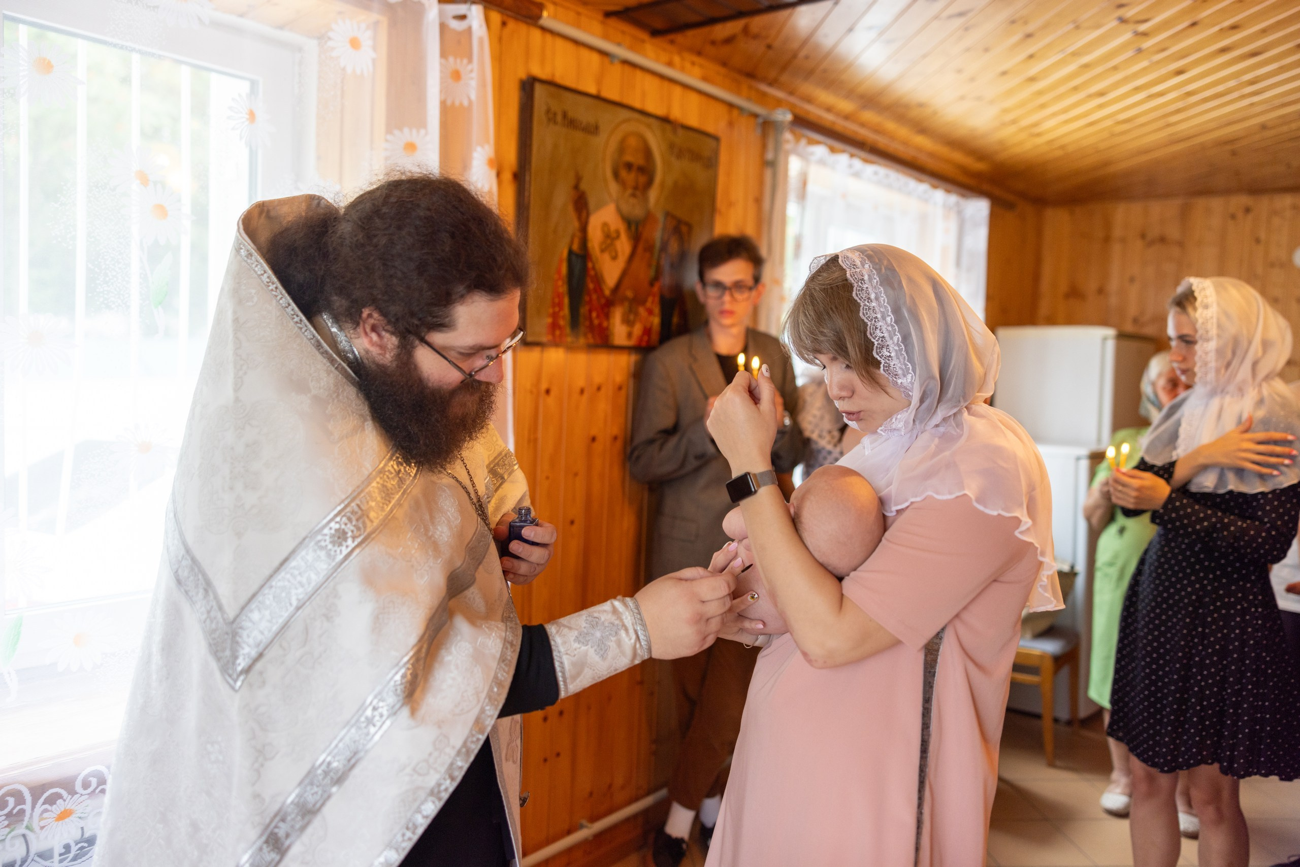 Образец репортажа крещения оригиналы, без искажений, без вспышки, светосильная оптика!. Фотограф в Туле Крупский АнДРей. Фотостудия «КАДР71» в Туле