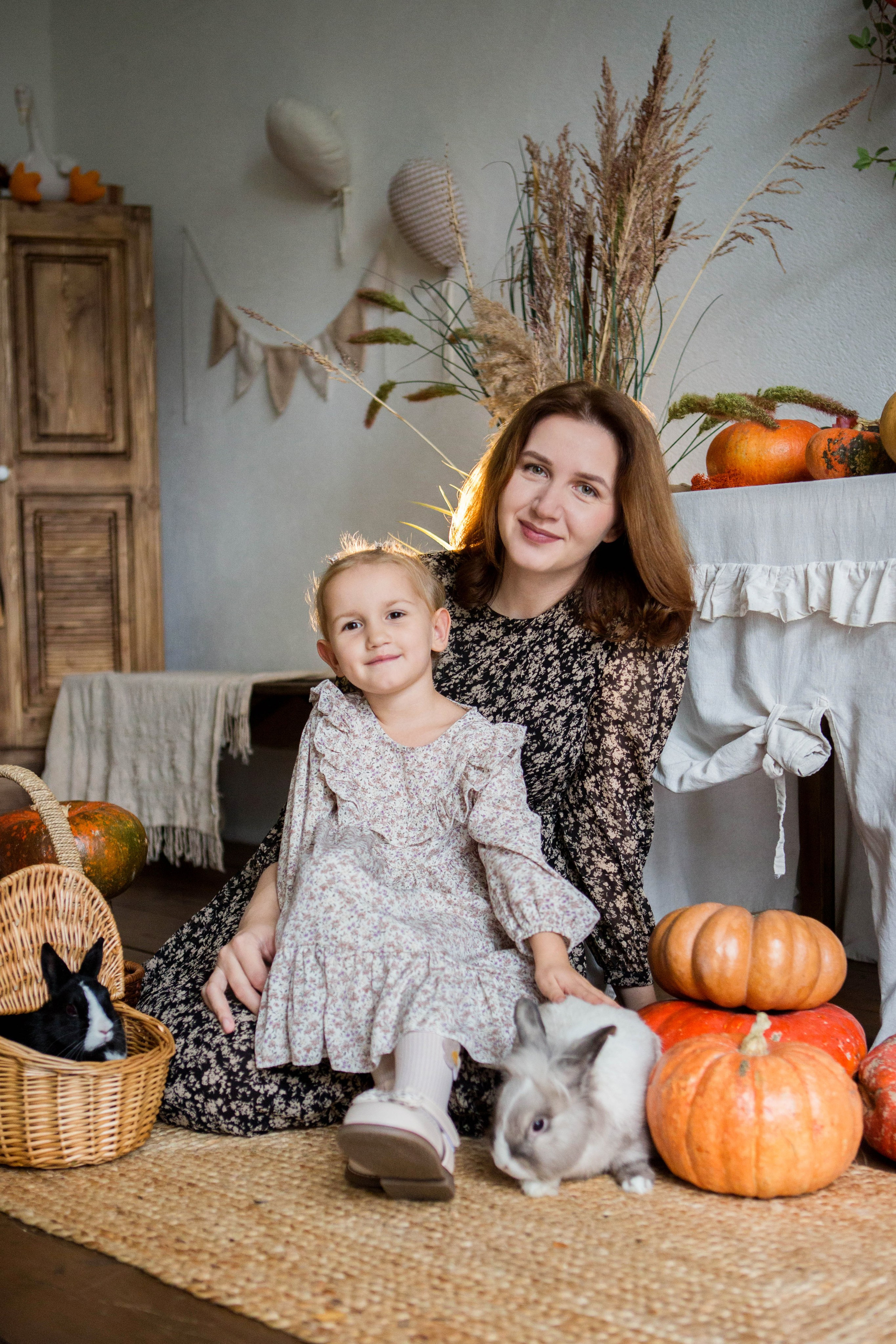 «Осень. Тыквы. Кролики». Фотостудия «Menstone». Свадебный семейный и детский фотограф в Краснодаре Карина Федоровская