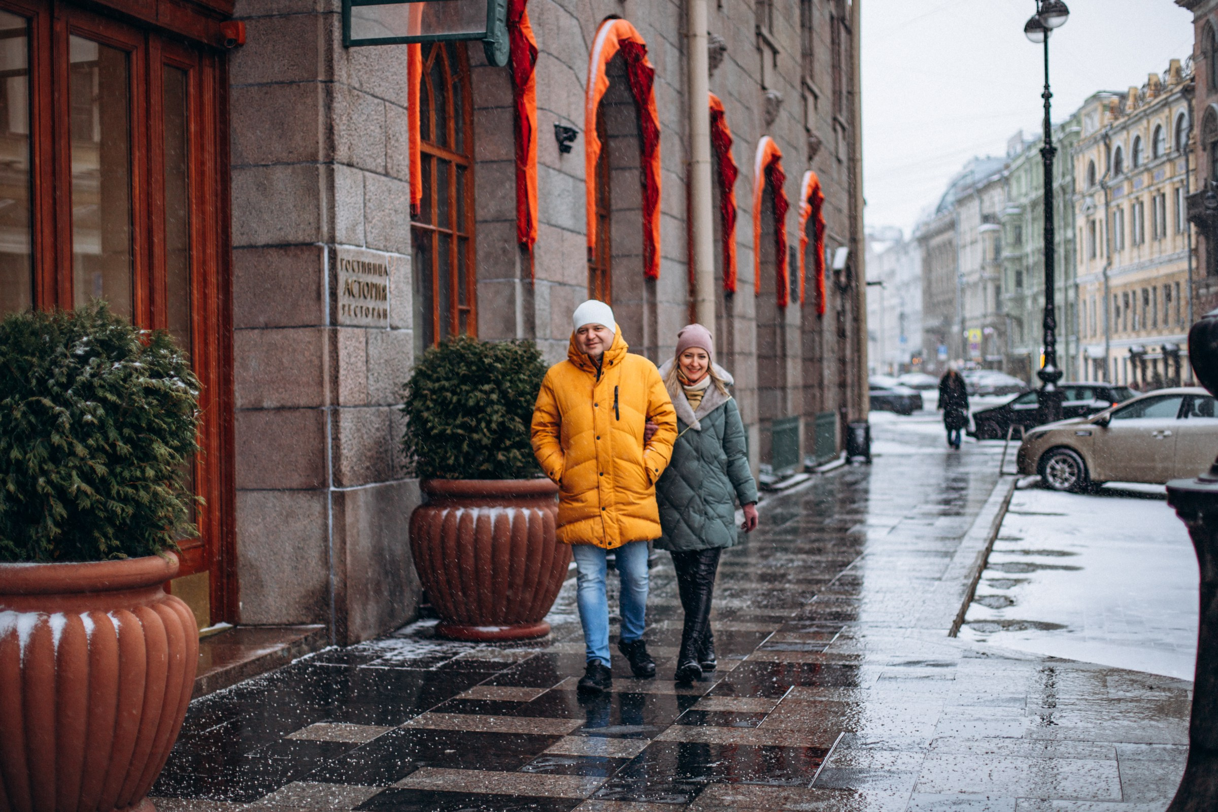 Дмитрий и Анна в феврале. Фотопрогулка в Петербурге. Индивидуальный и семейный фотограф в Санкт-Петербурге