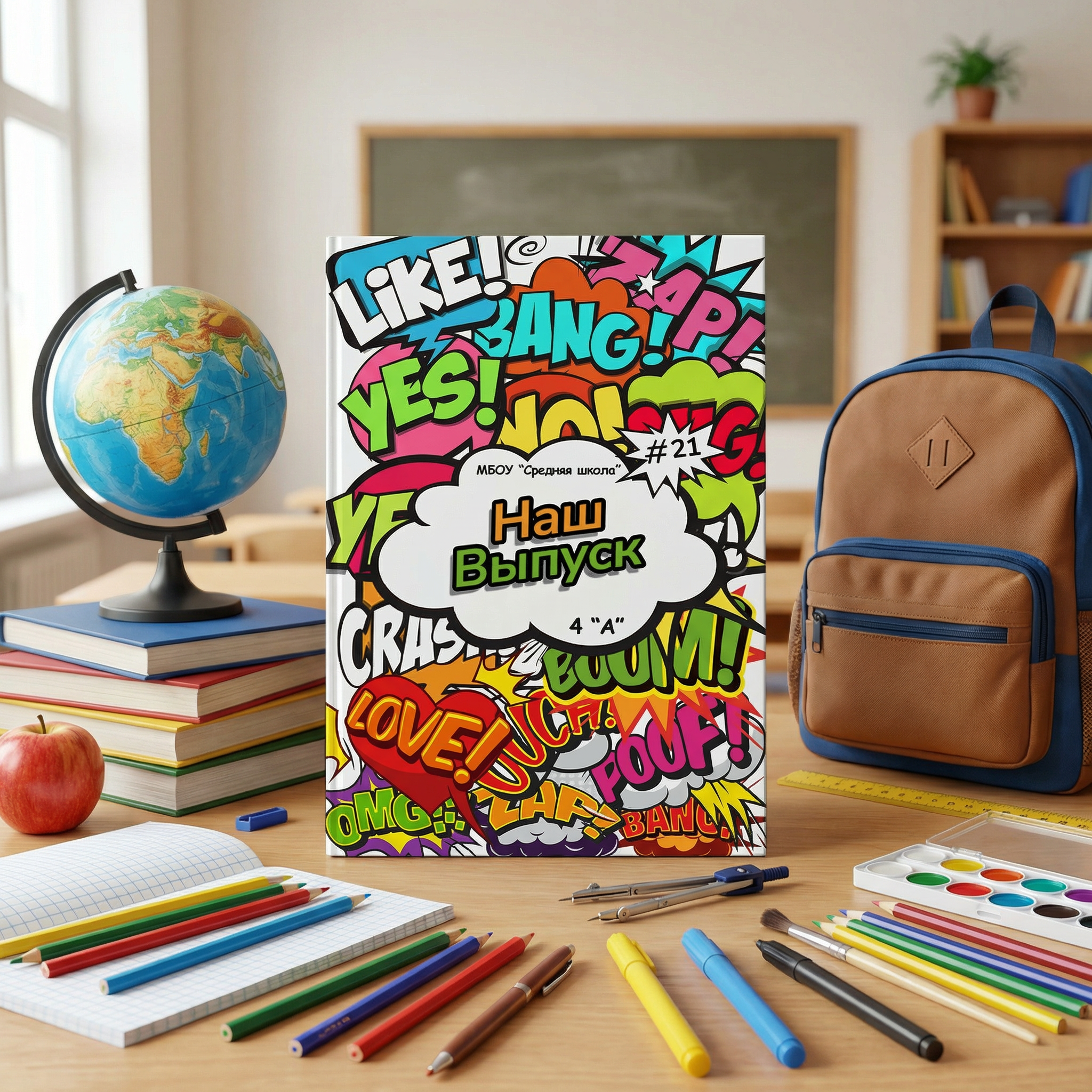 009 Comics. Дизайны, psd шаблоны школьных и выпускных альбомов и обложек